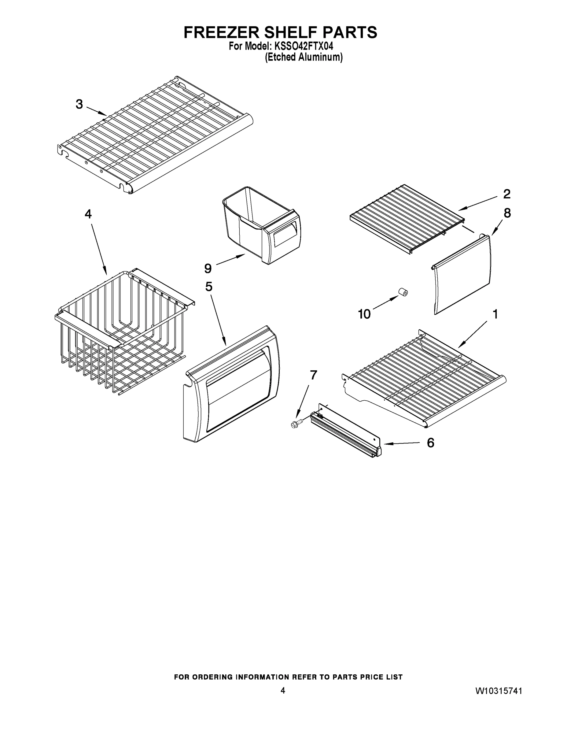 03 - FREEZER SHELF PARTS