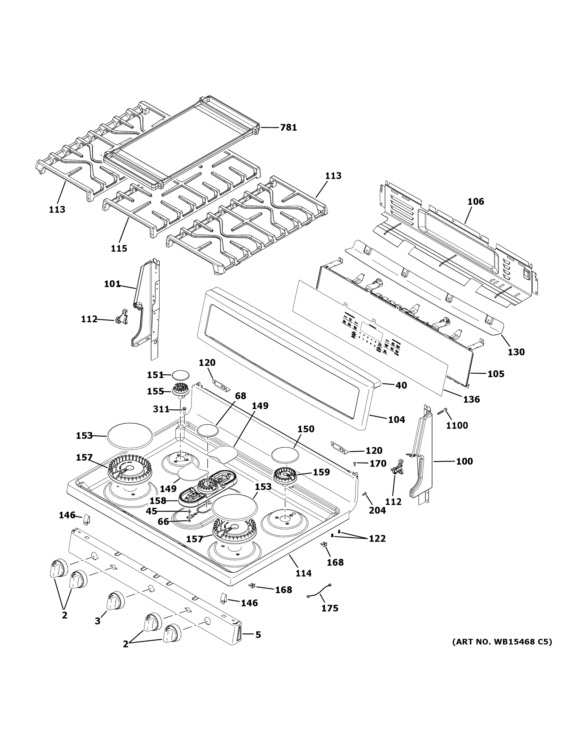 CONTROL PANEL & COOKTOP