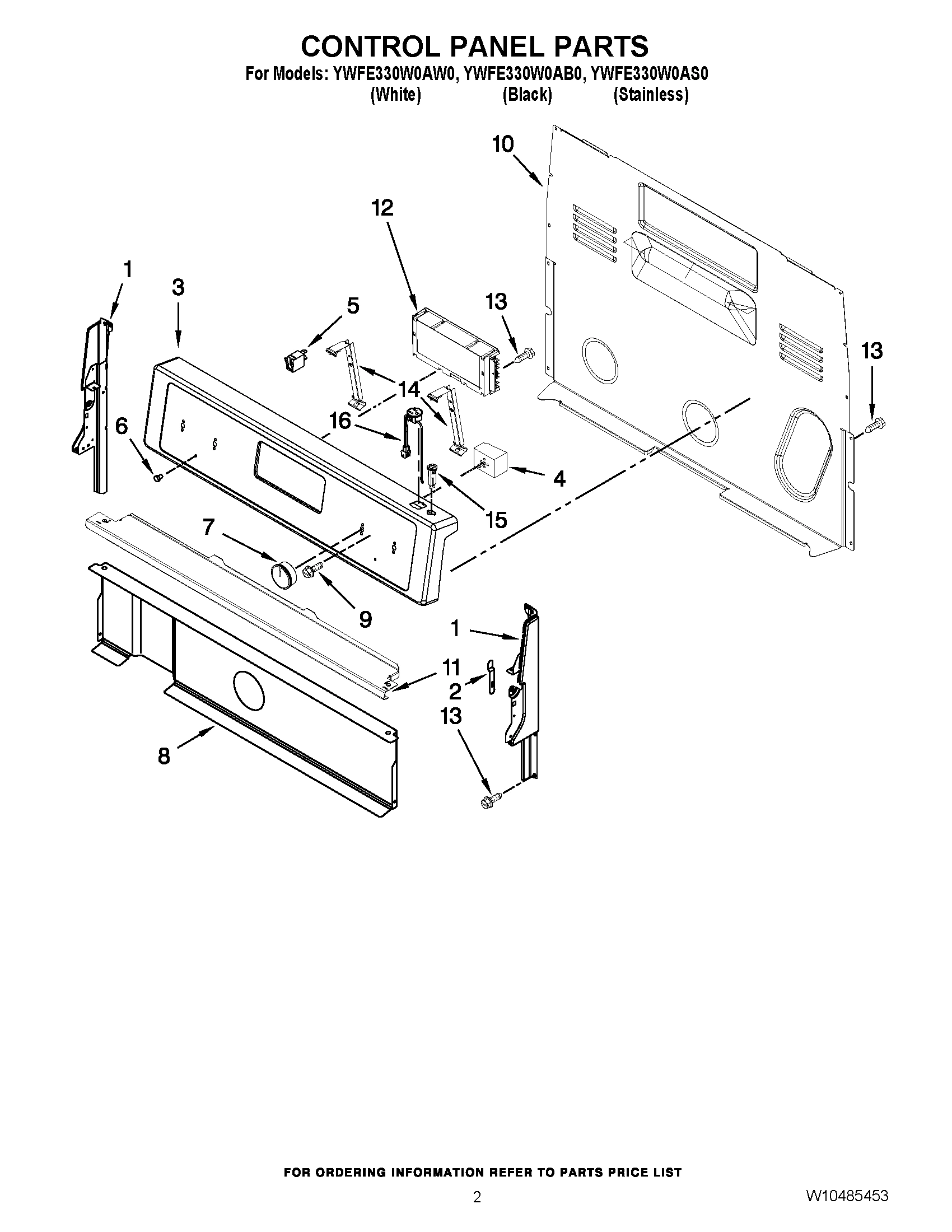 02 - CONTROL PANEL PARTS
