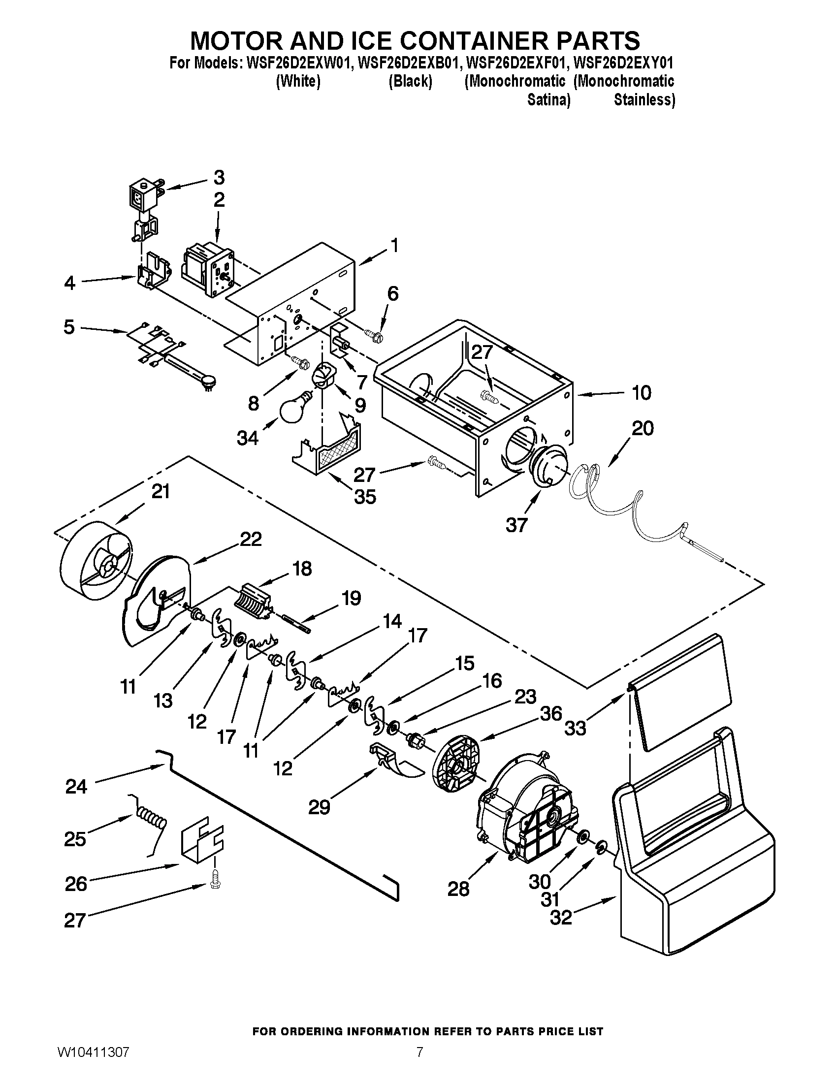 05 - MOTOR AND ICE CONTAINER PARTS