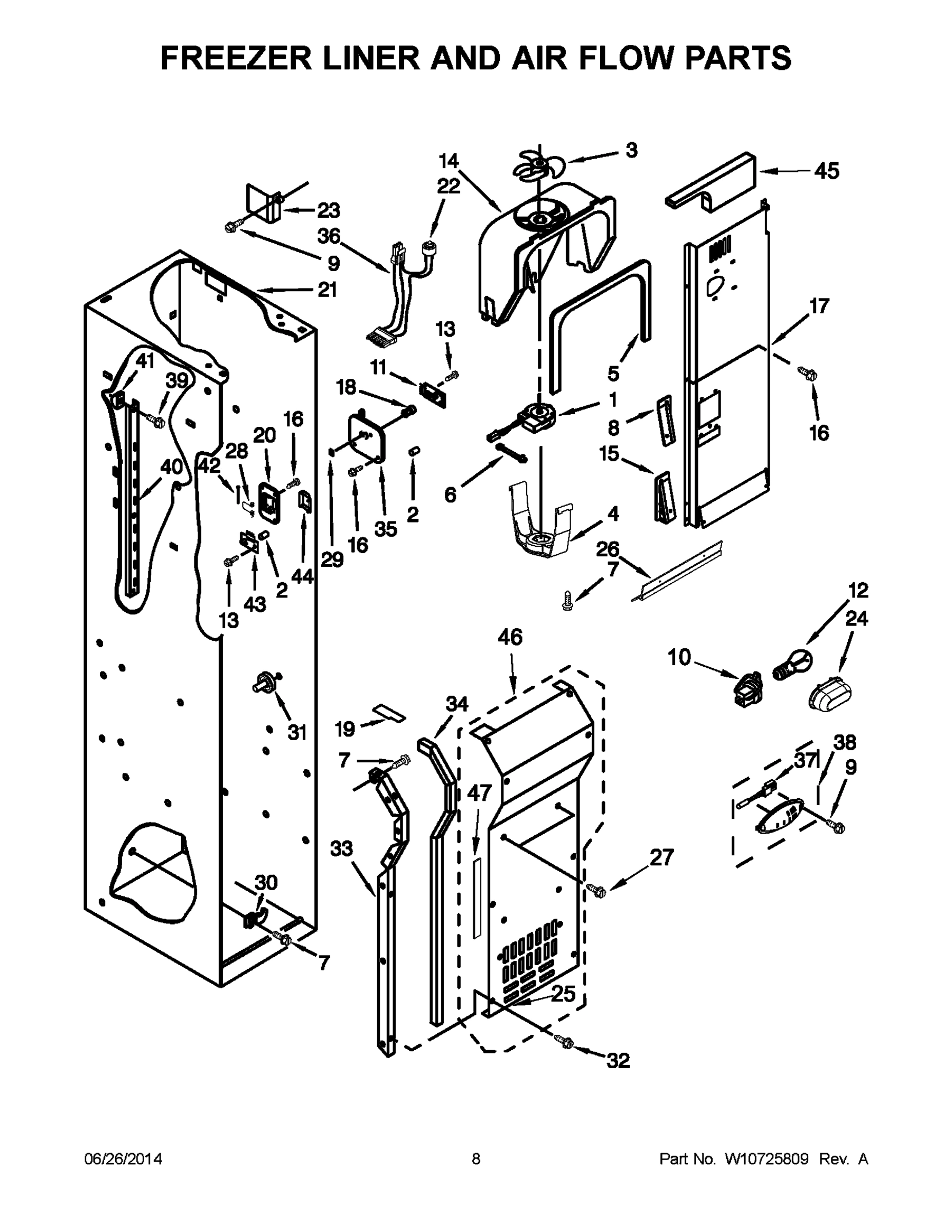 05 - FREEZER LINER AND AIR FLOW PARTS