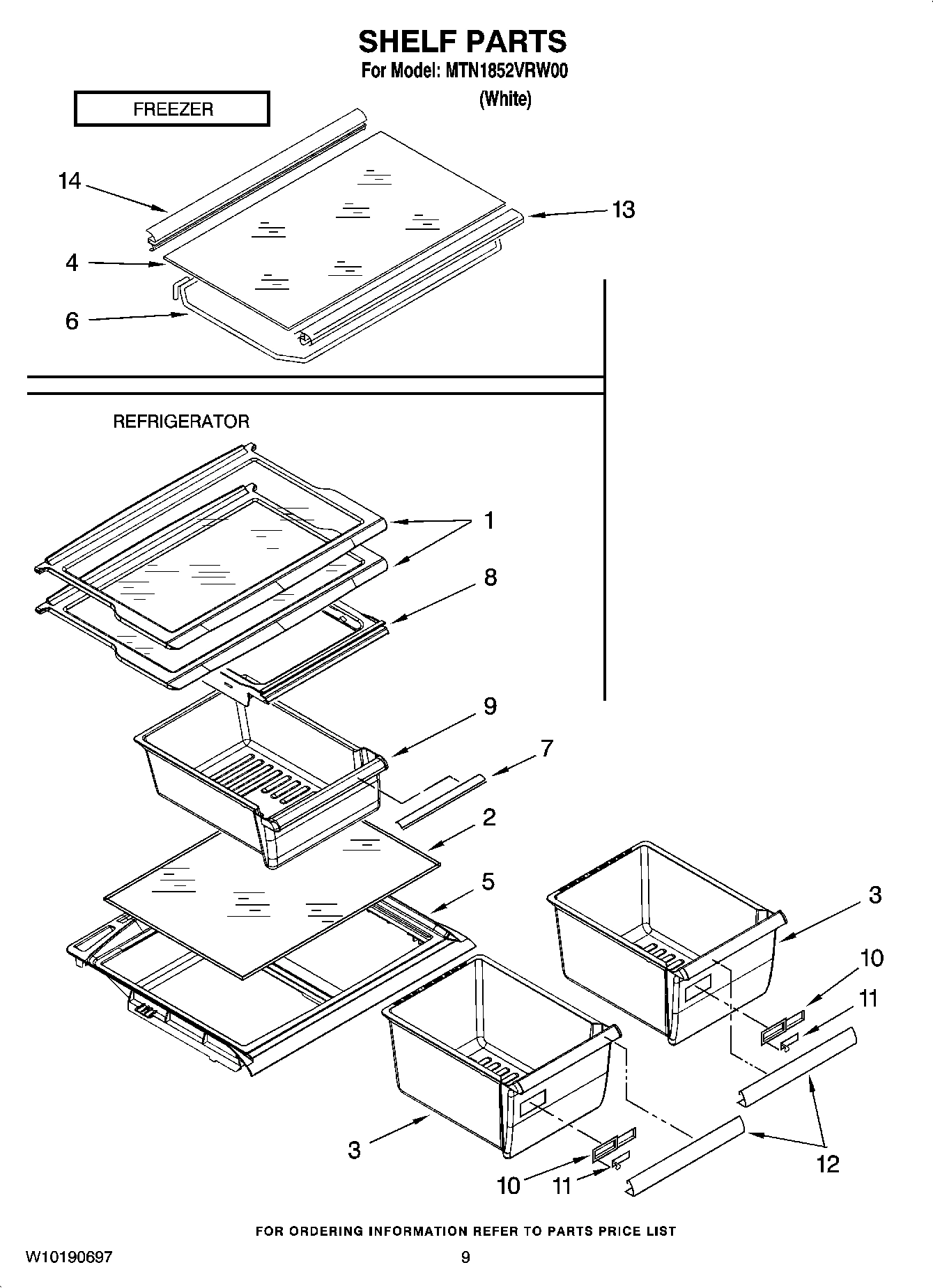 05 - SHELF PARTS, OPTIONAL PARTS (NOT INCLUDED)