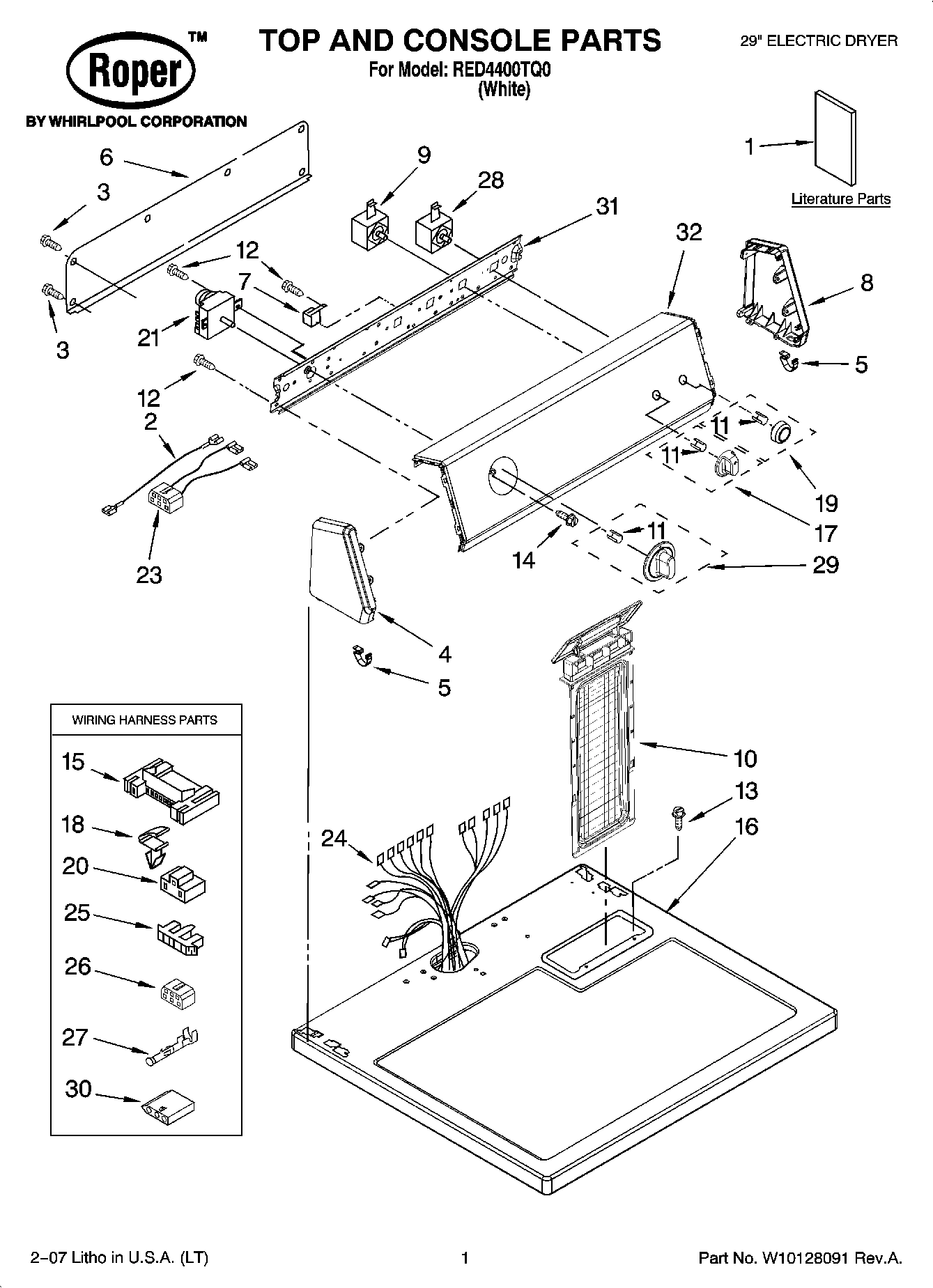 01 - TOP AND CONSOLE PARTS