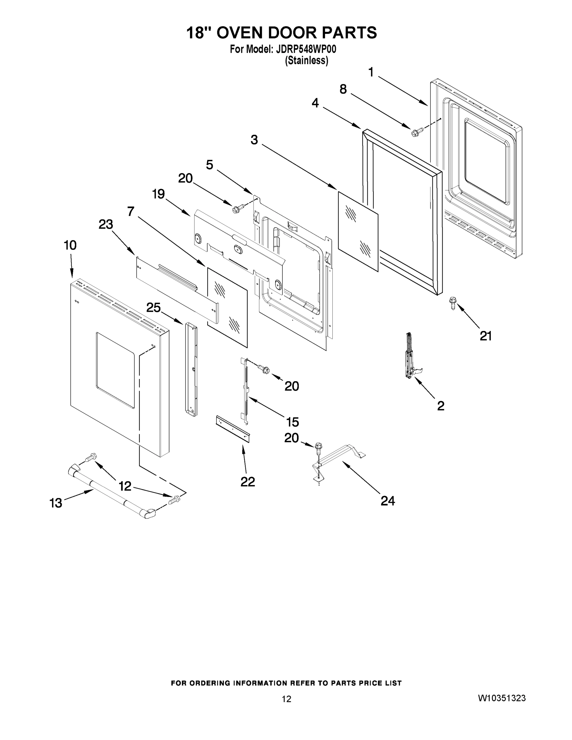 08 - 18`` OVEN DOOR PARTS