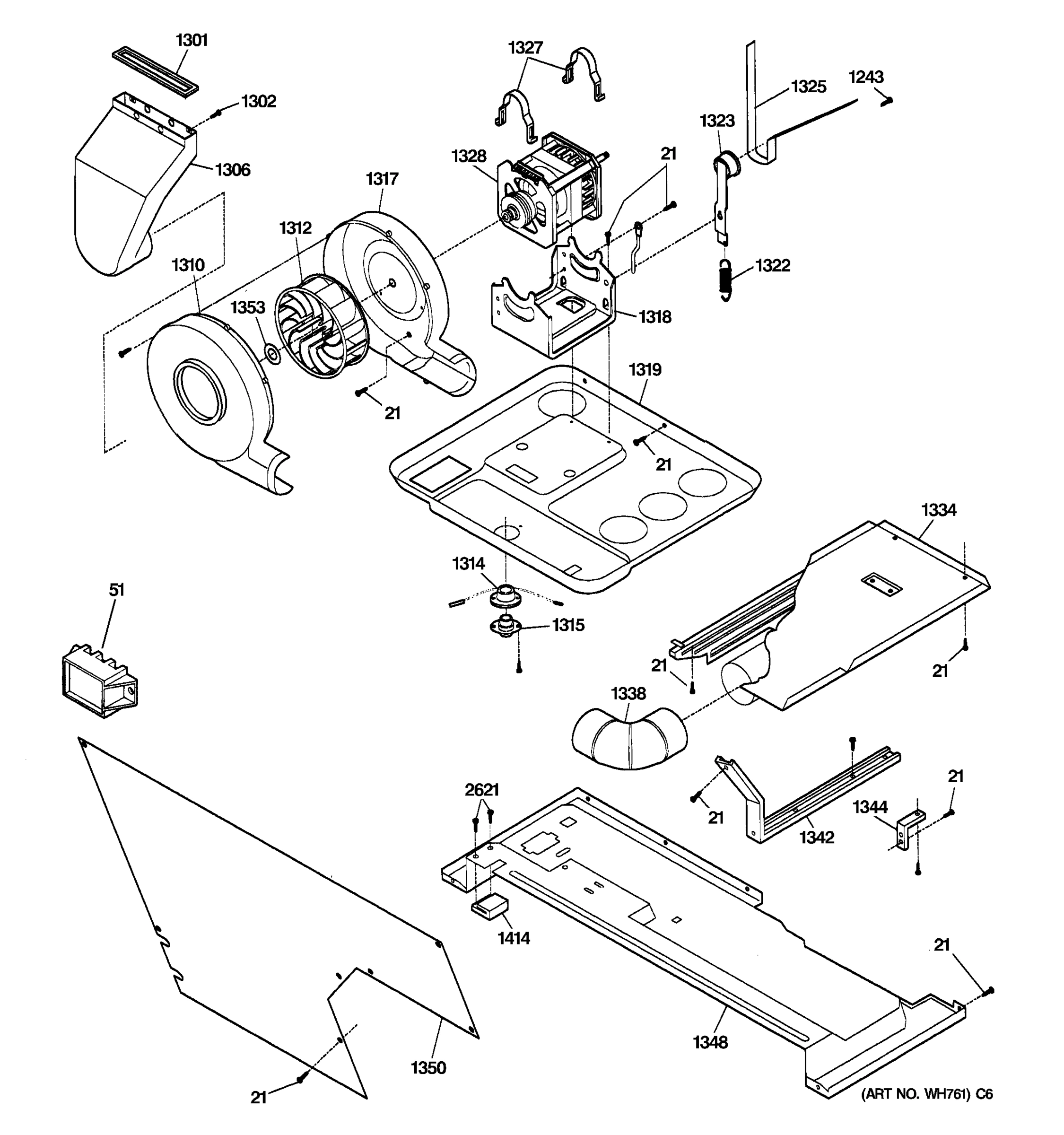 DRYER MOTOR, BLOWER & BELT