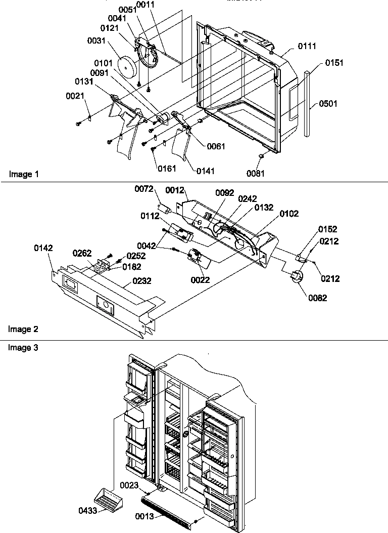 08 - ICE-WATER CAV/ELEC BRKT ASSY/TOE GRILLE