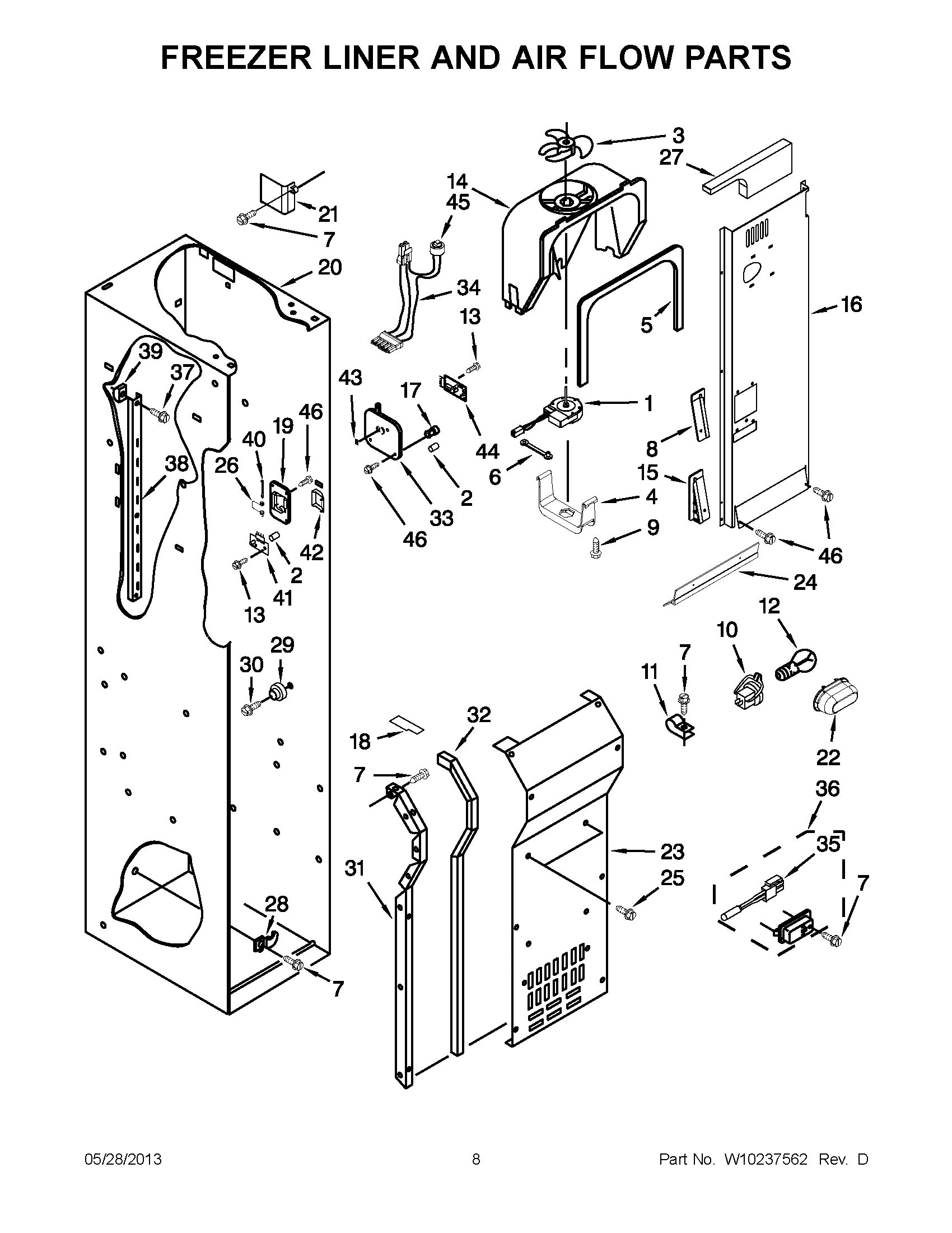 04 - FREEZER LINER AND AIR FLOW PARTS