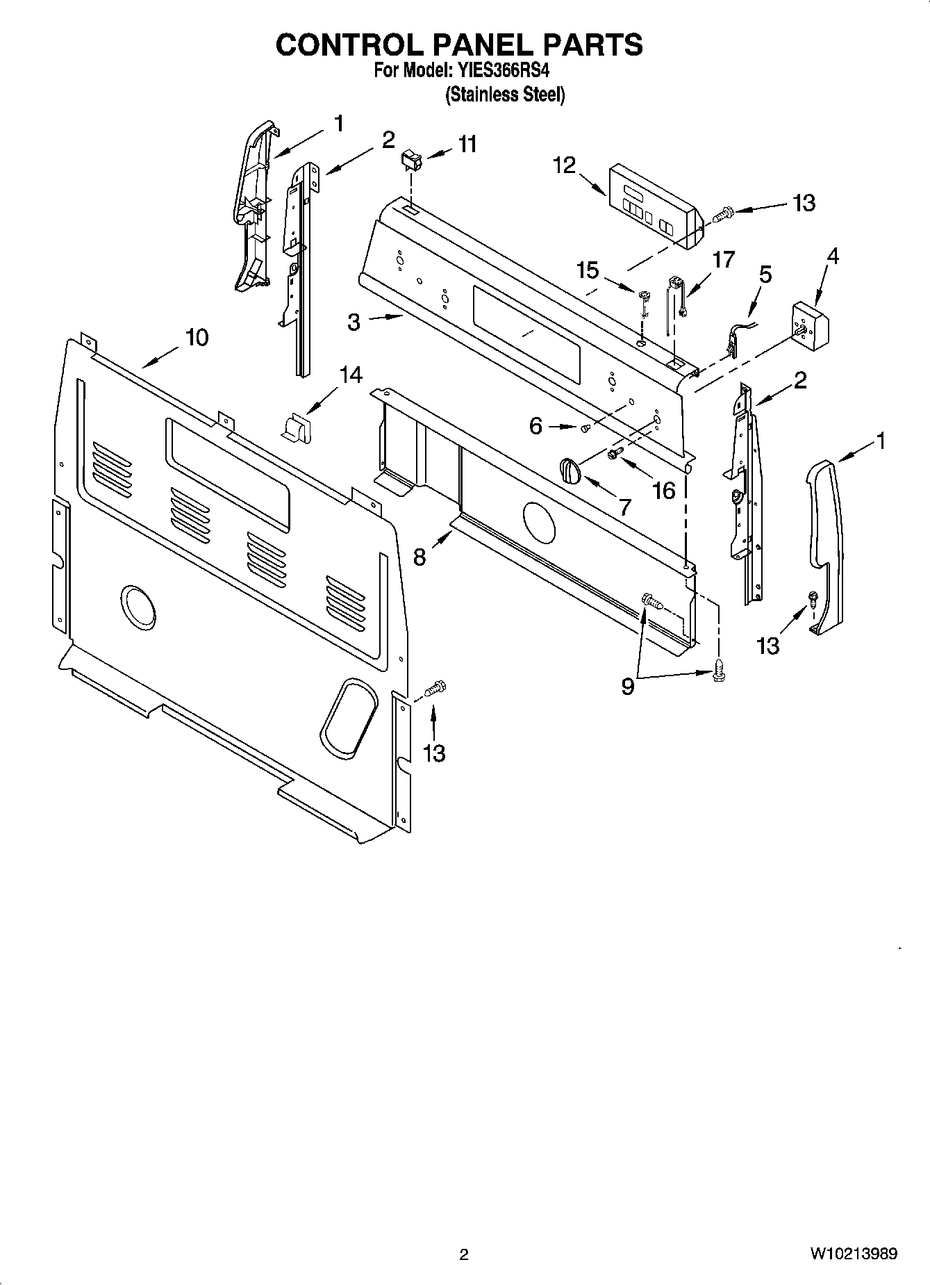 02 - CONTROL PANEL PARTS