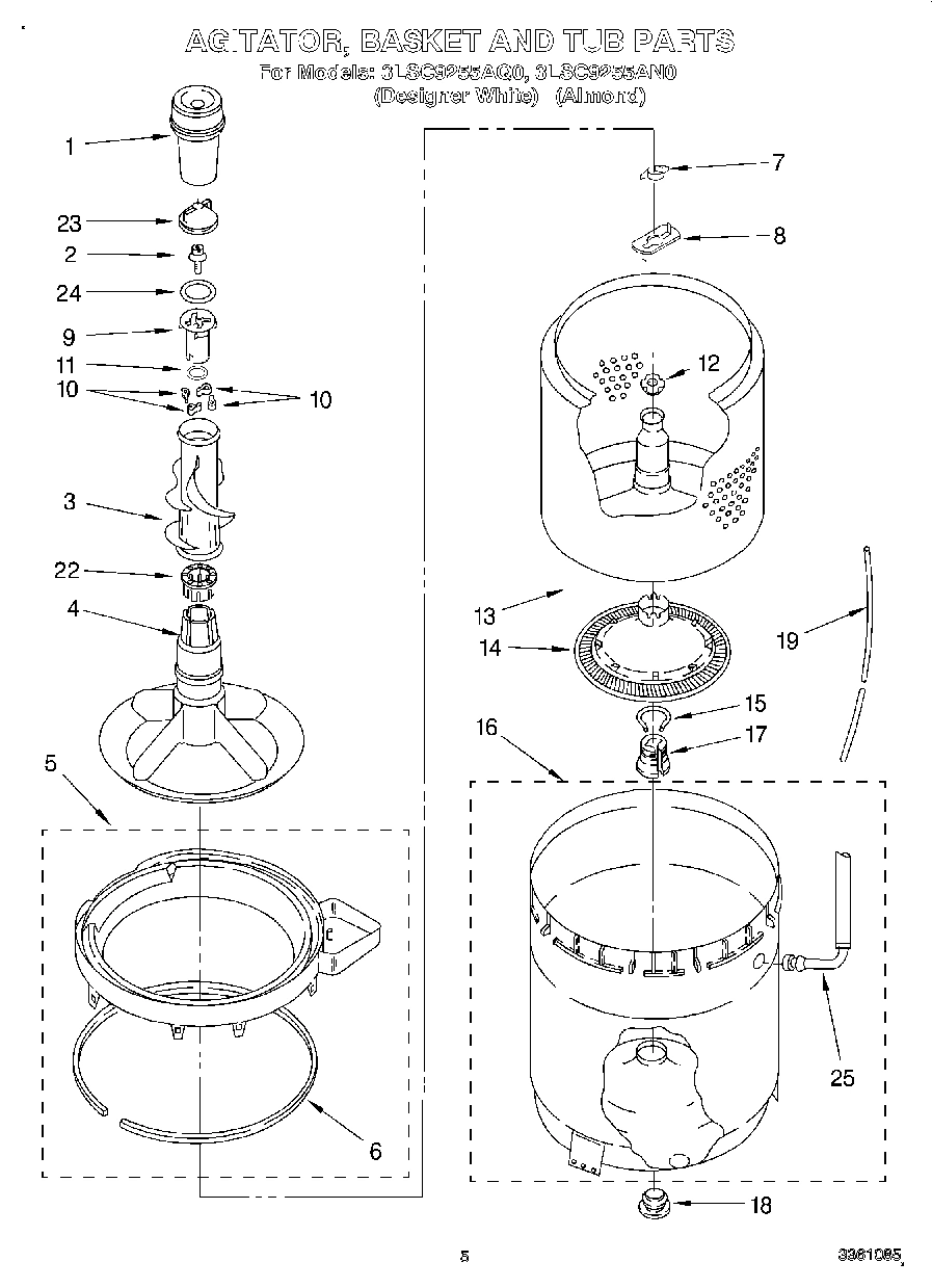 04 - AGITATOR, BASKET AND TUB