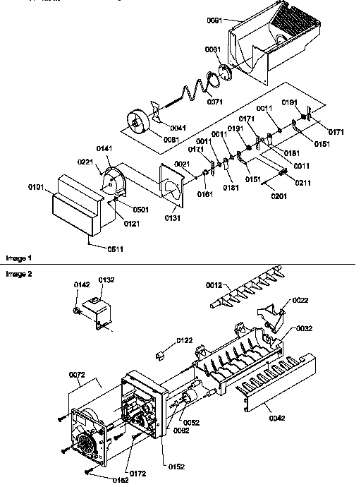 07 - ICE BUCKET AUGER AND ICE MAKER PARTS