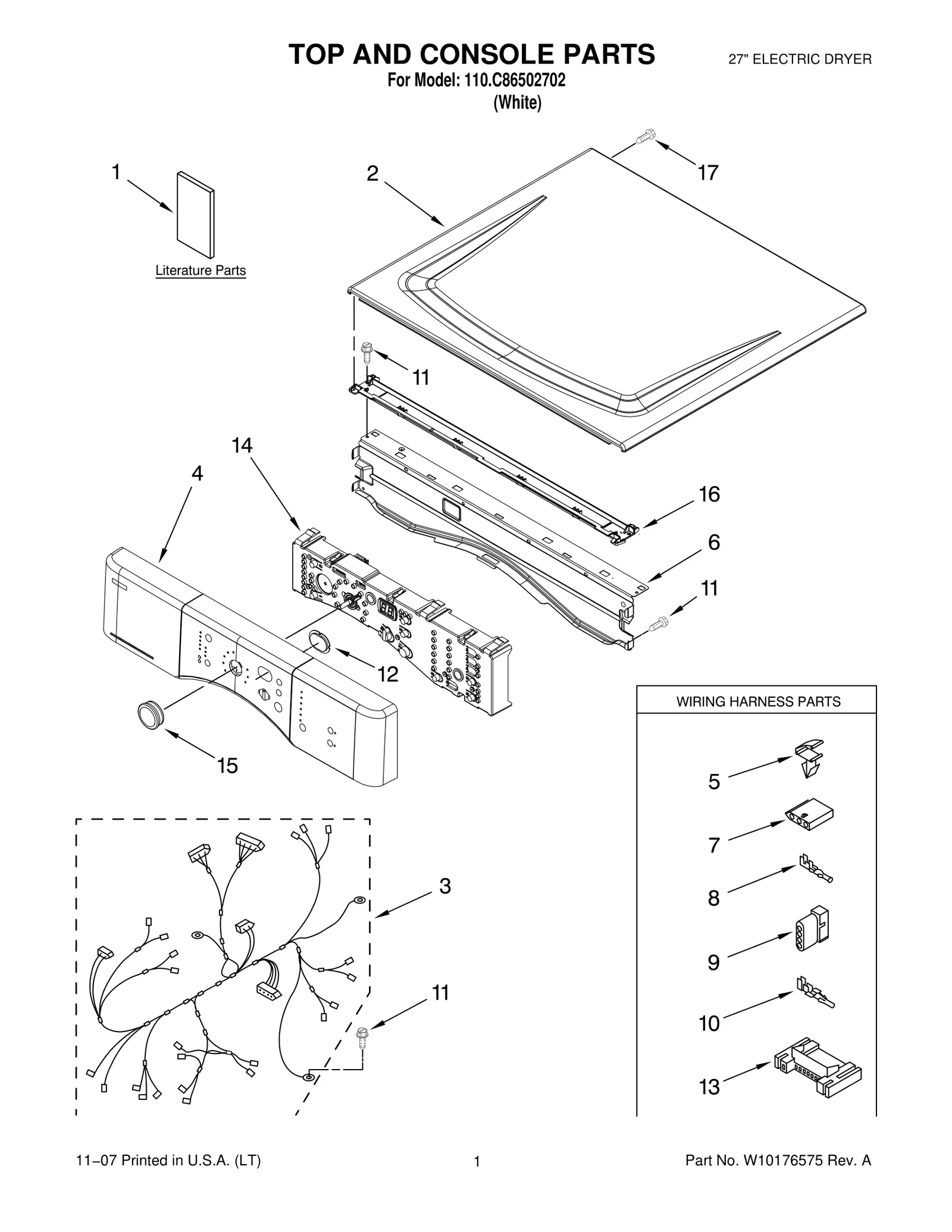 TOP AND CONSOLE PARTS