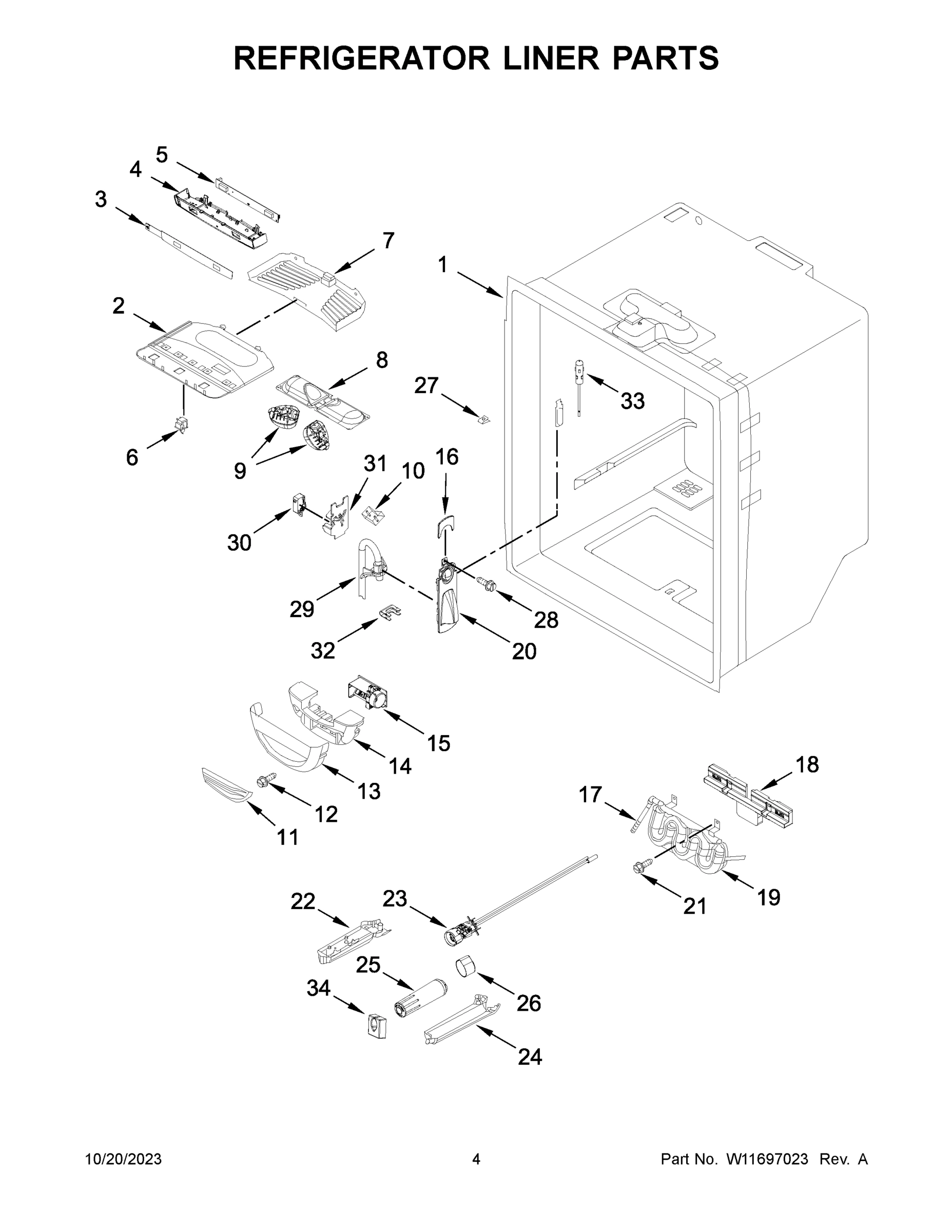 03 - REFRIGERATOR LINER PARTS
