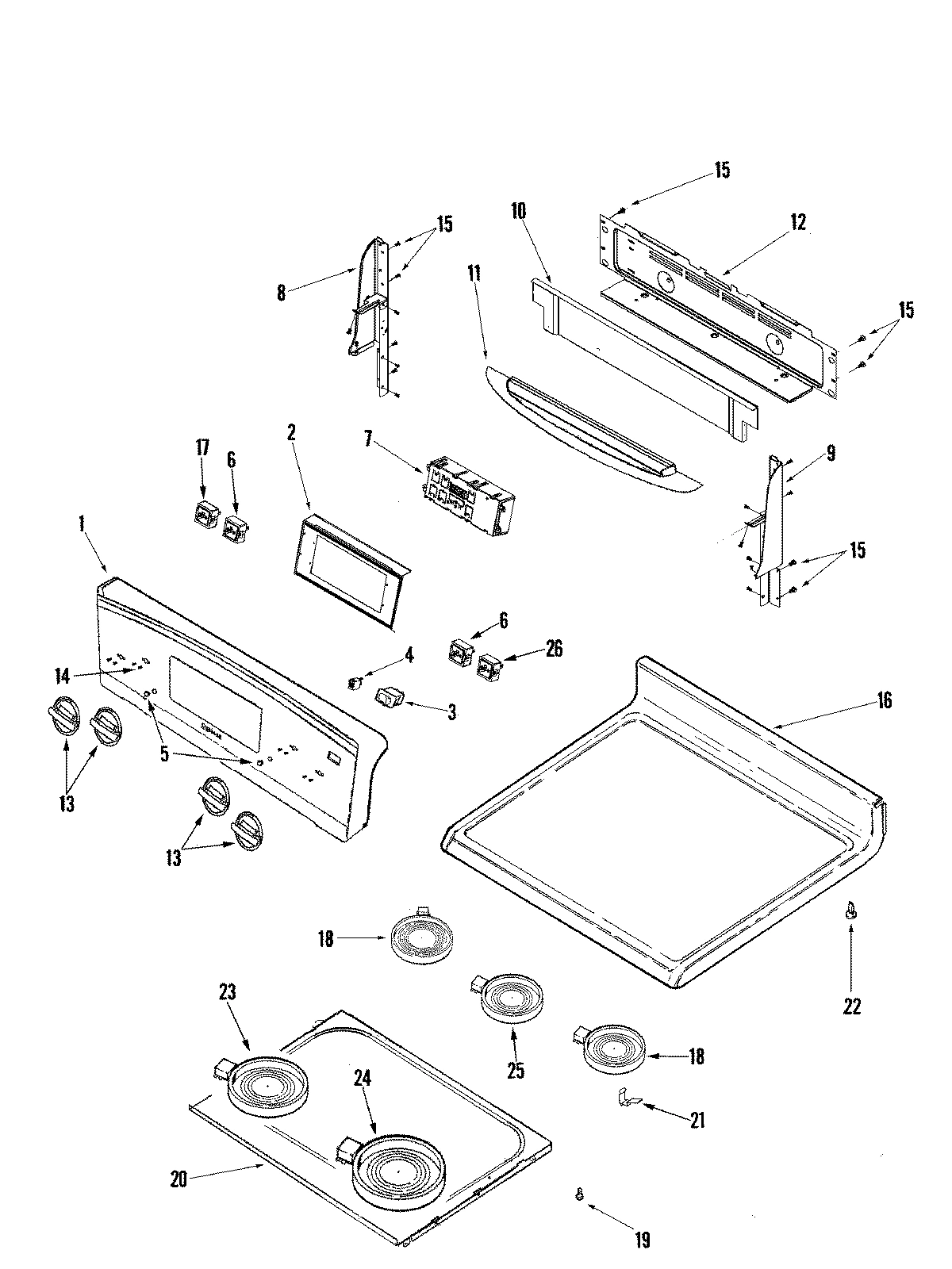 03 - CONTROL PANEL/TOP ASSEMBLY