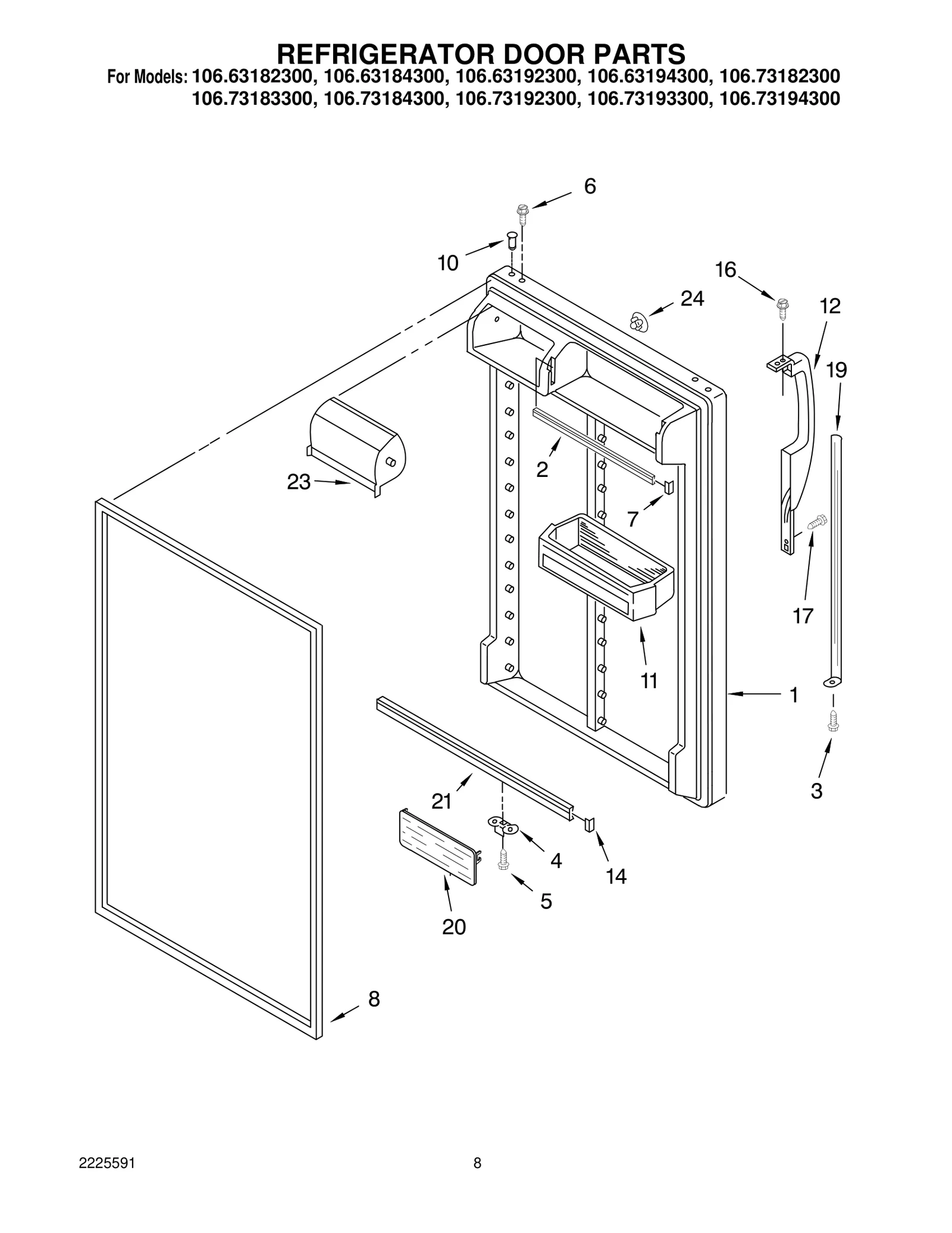 REFRIGERATOR DOOR PARTS