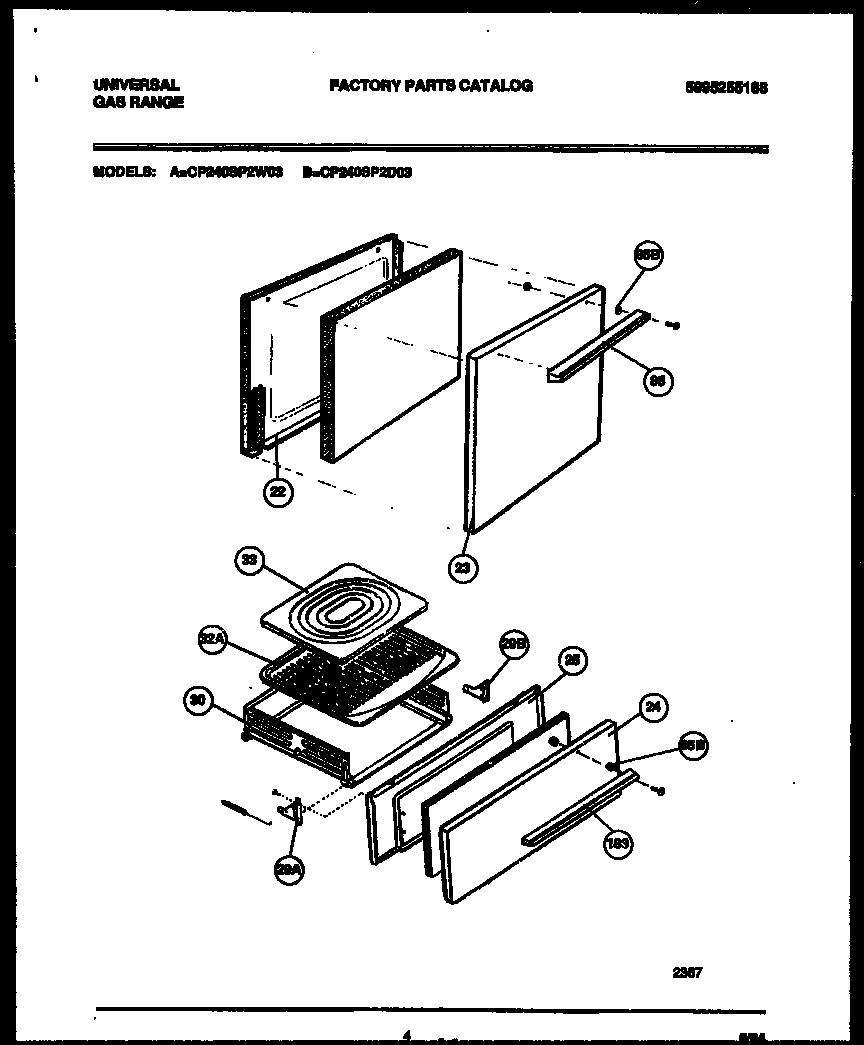 03 - DOOR AND BROILER DRAWER PARTS
