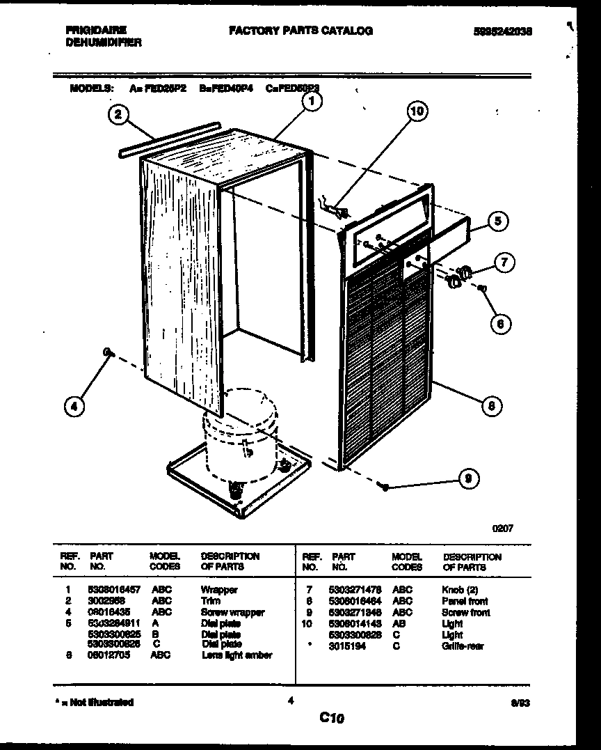 03 - CABINET AND CONTROL PARTS