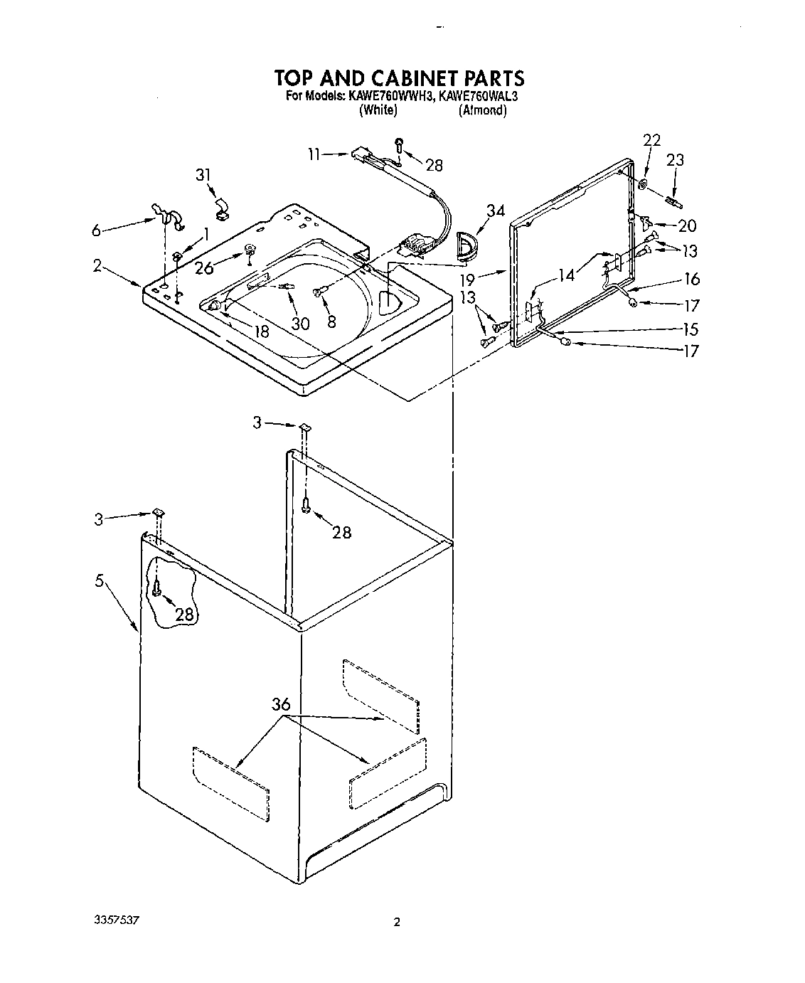 02 - TOP AND CABINET, LIT/OPTIONAL