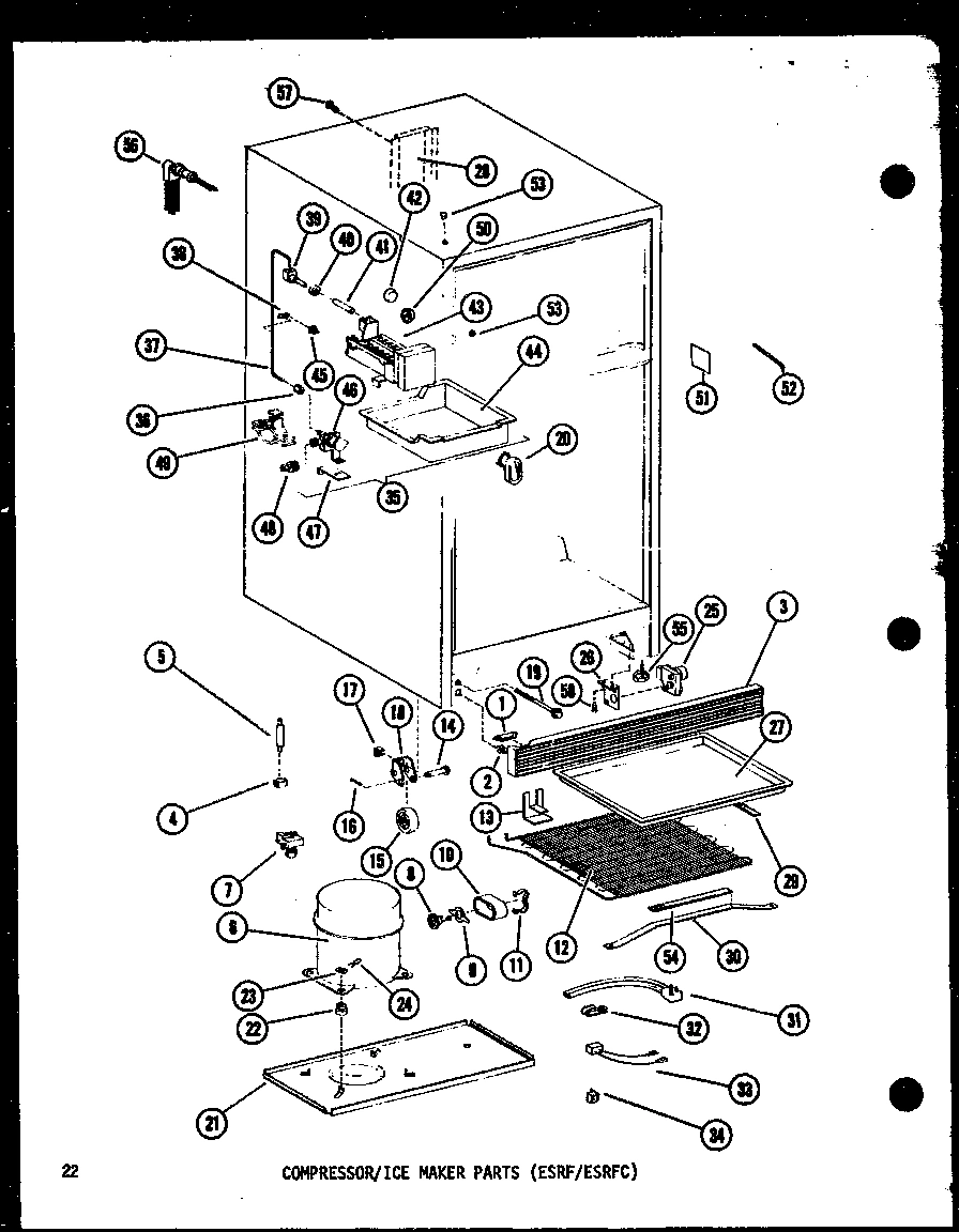 01 - COMPRESSOR/ICE MAKER PARTS (ESRF/ESRFC)