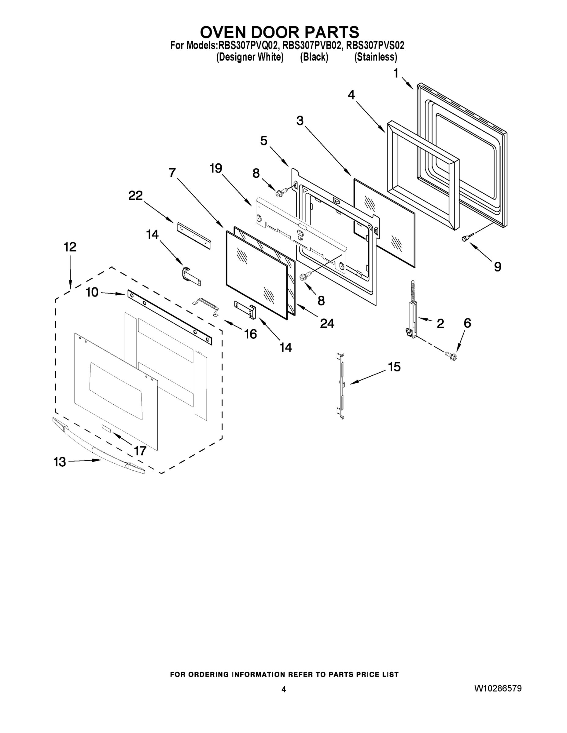 03 - OVEN DOOR PARTS