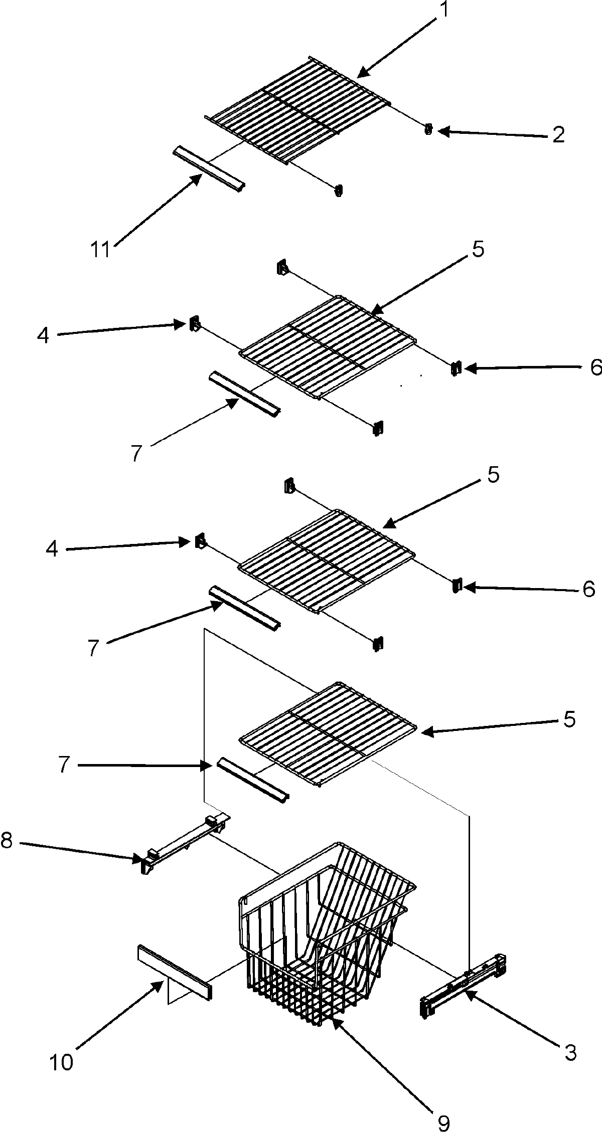 10 - FREEZER SHELVES