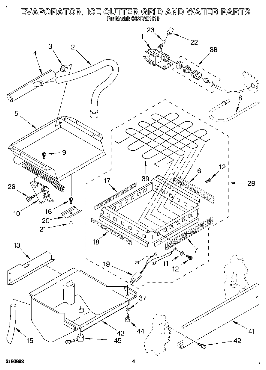 03 - EVAPORATOR, ICE CUTTER GRID AND WATER