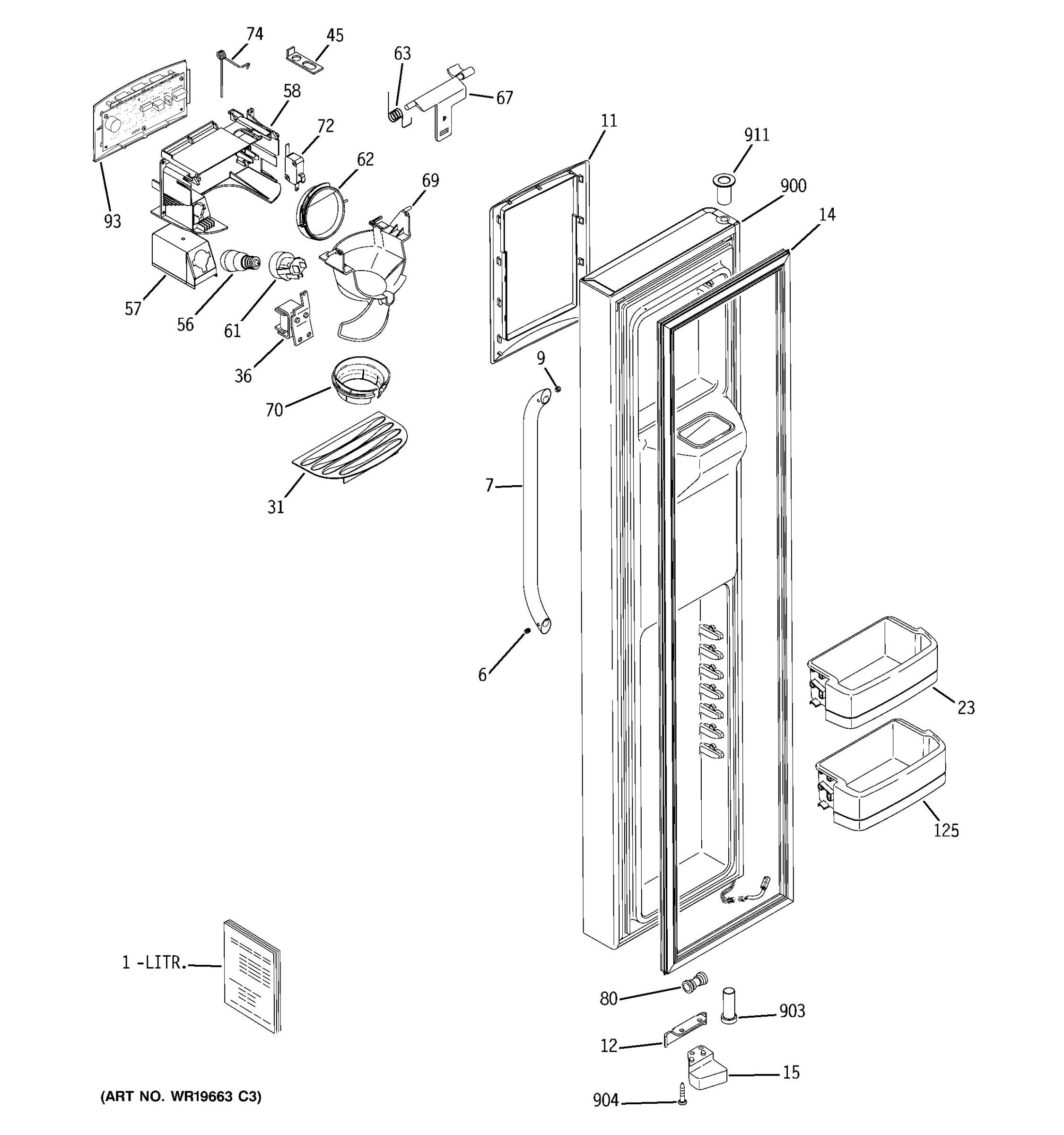 FREEZER DOOR