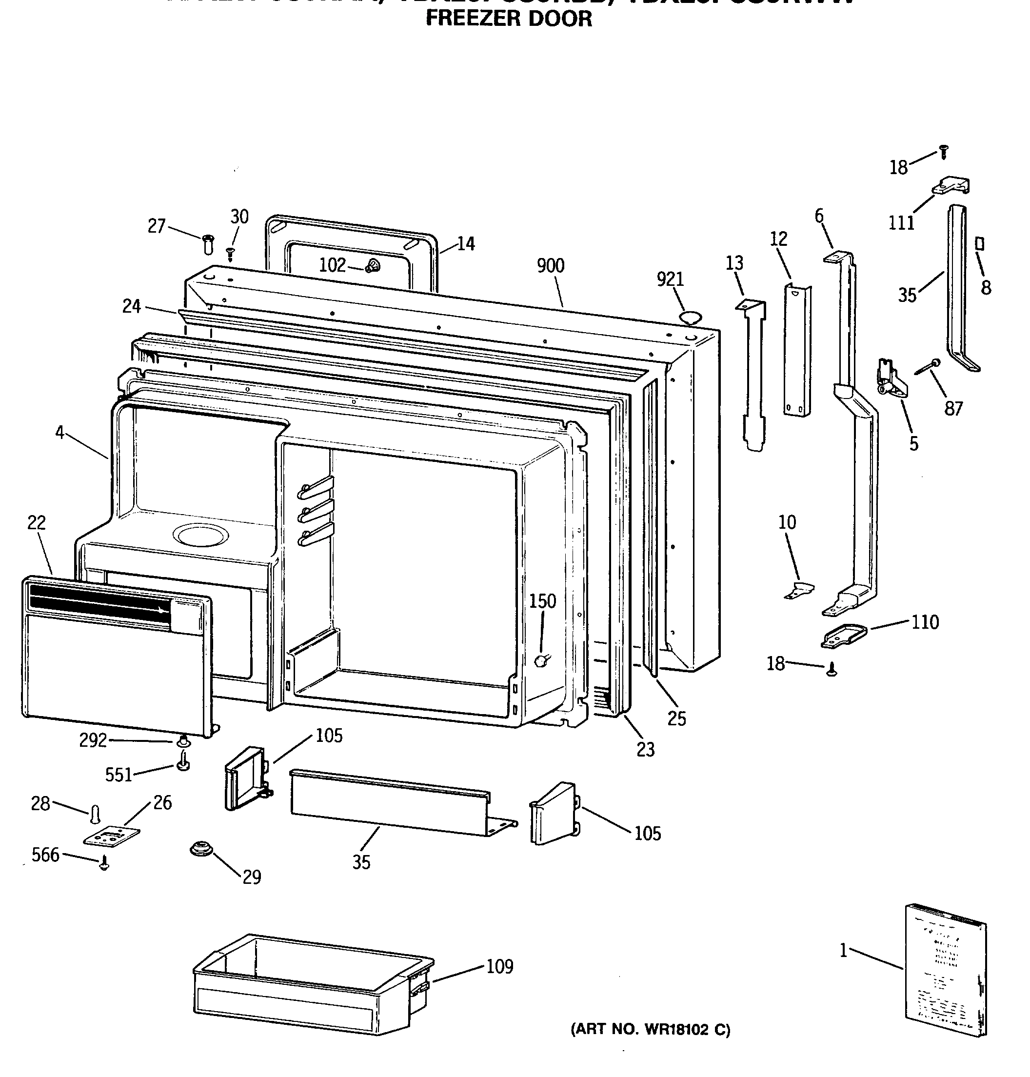 FREEZER DOOR