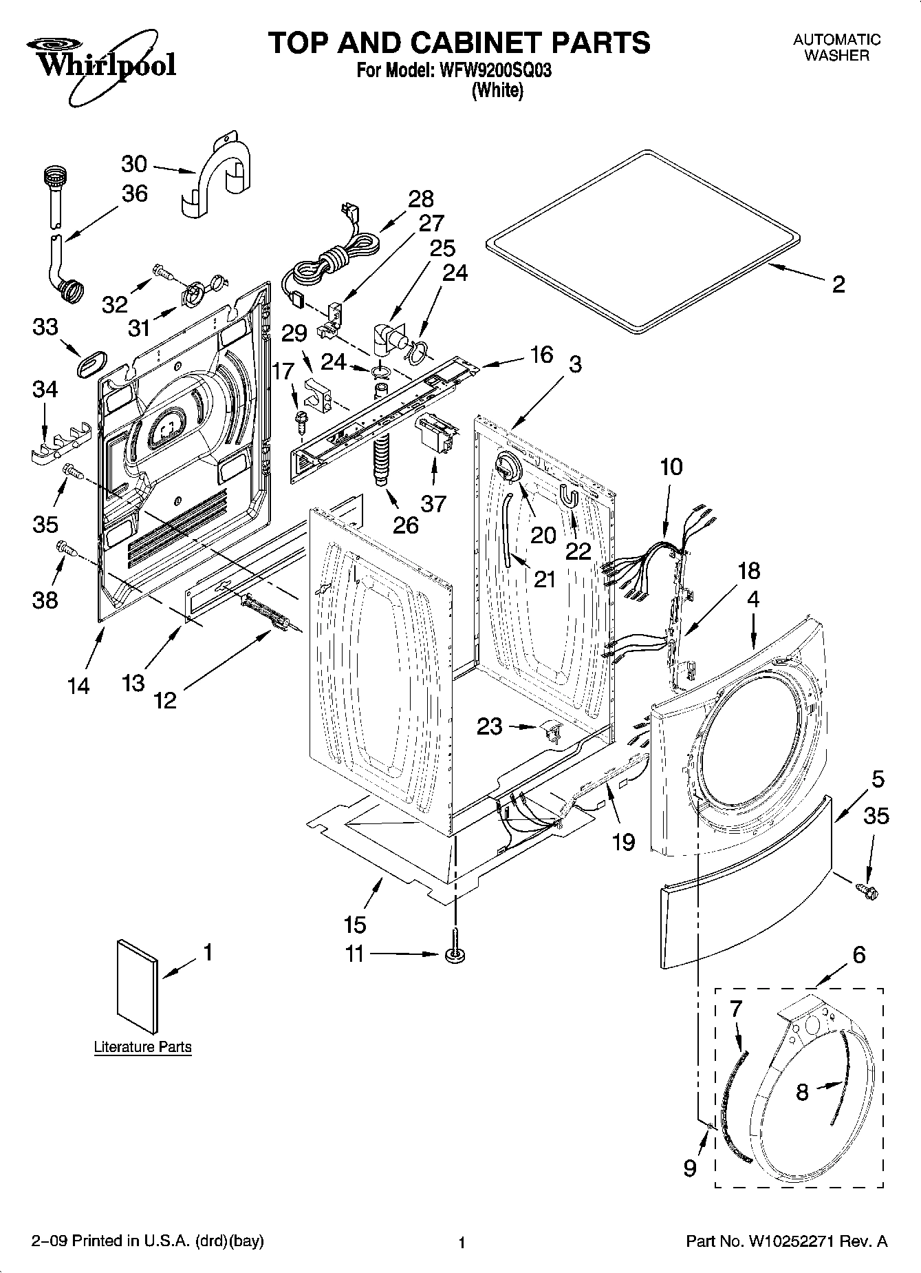 01 - TOP AND CABINET PARTS