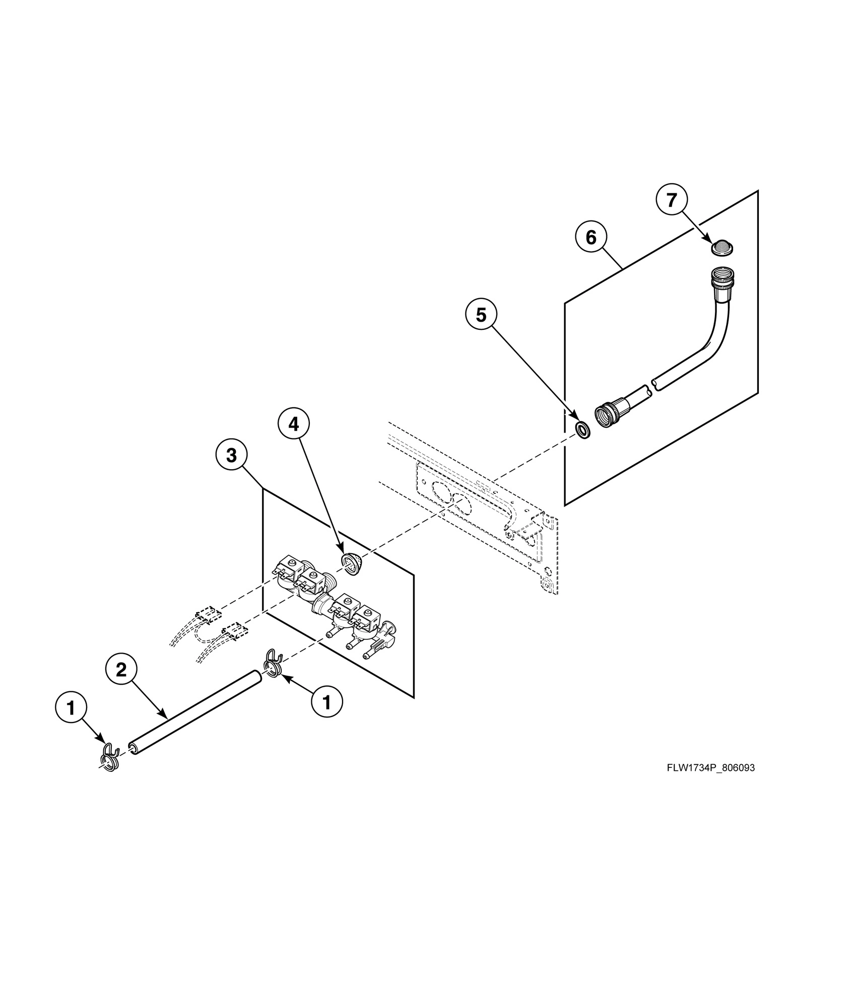 Mixing Valve, Fill Hose and Valve-to-Dispenser Hose
