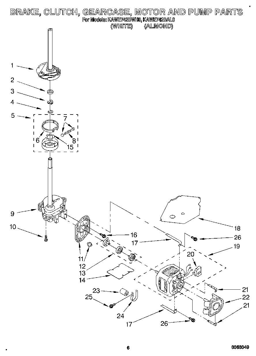 04 - BRAKE, CLUTCH, GEARCASE, MOTOR AND PUMP