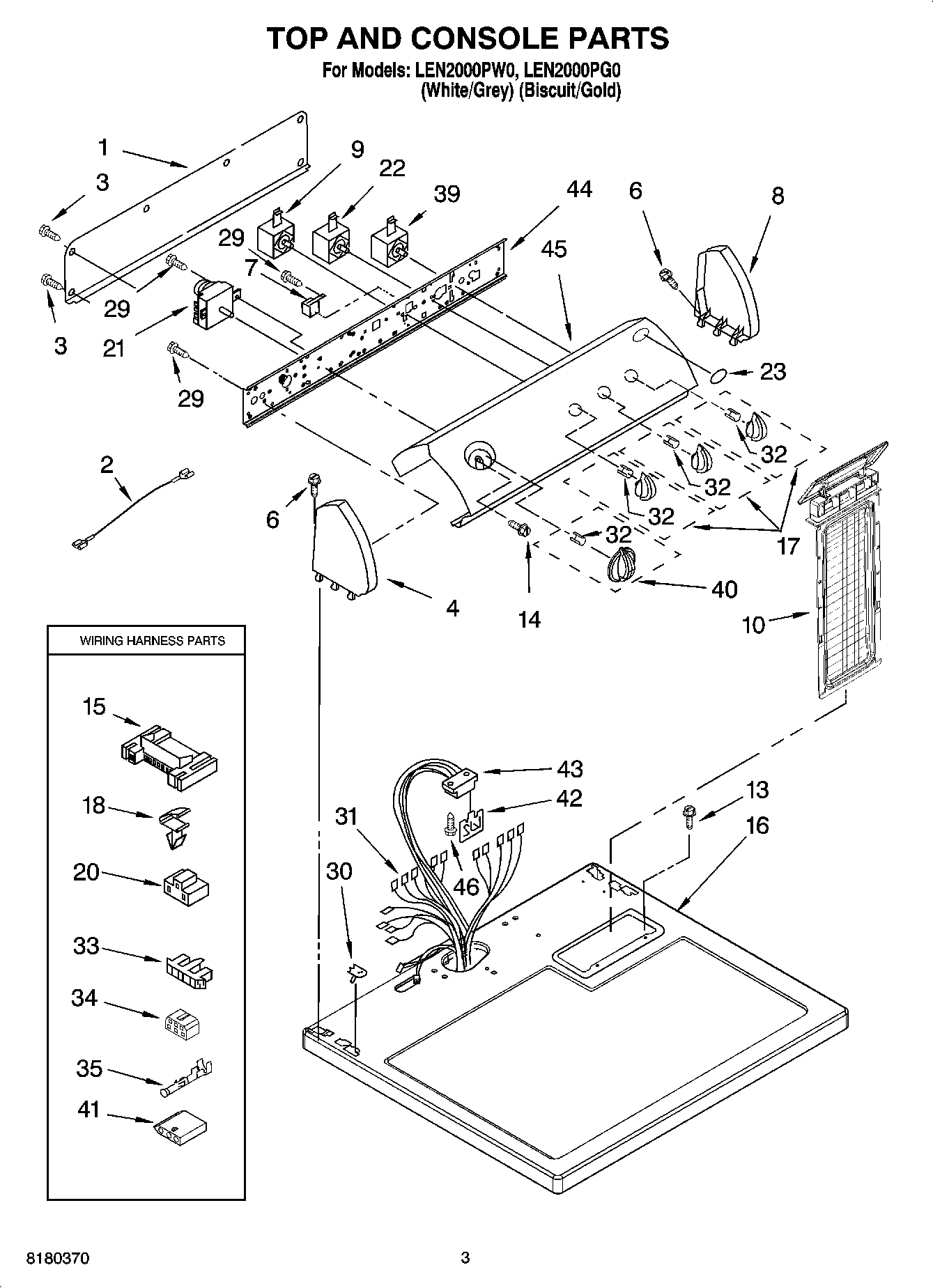 02 - TOP AND CONSOLE PARTS