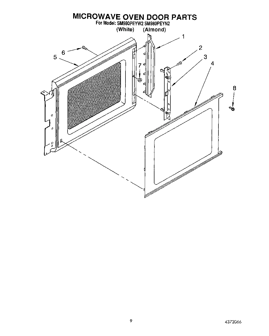 08 - MICROWAVE OVEN DOOR