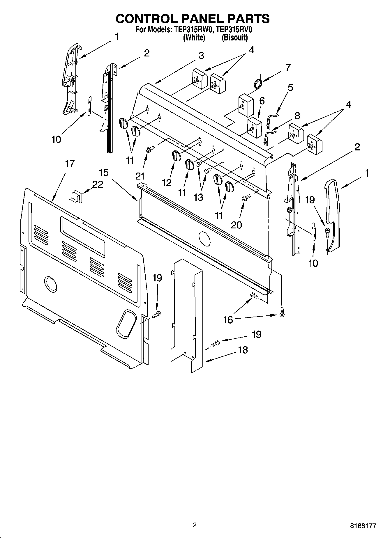 02 - CONTROL PANEL PARTS