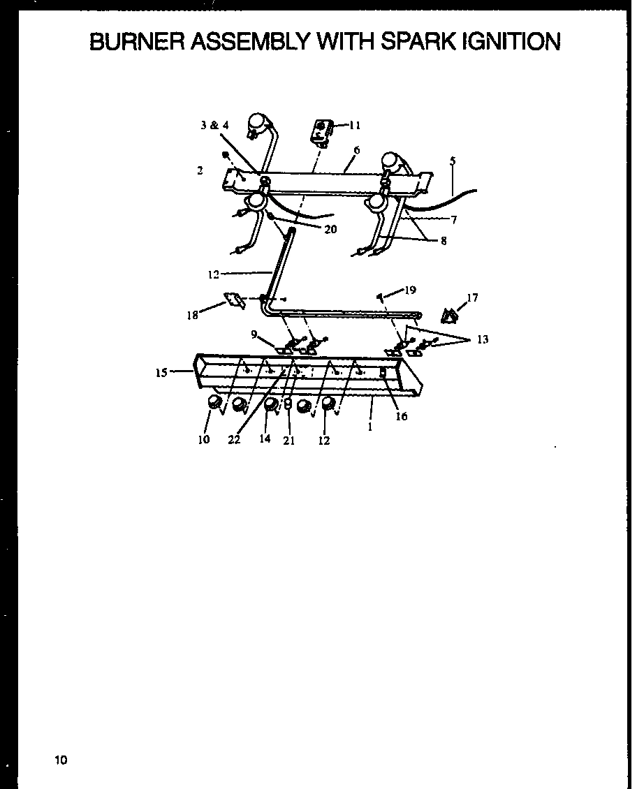 02 - BURNER ASSY WITH SPARK IGNITION