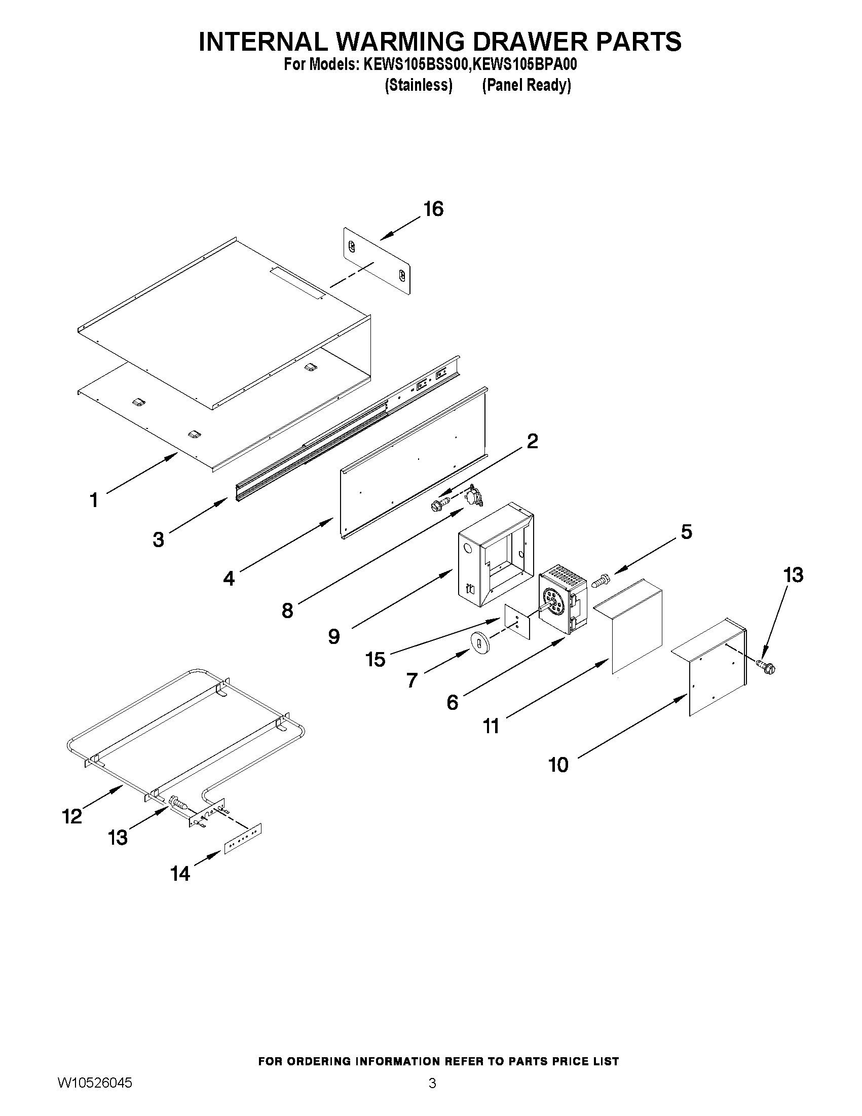 02 - INTERNAL WARMING DRAWER PARTS