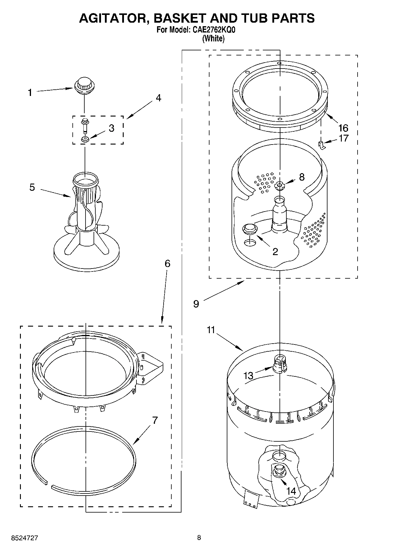 06 - AGITATOR, BASKET AND TUB