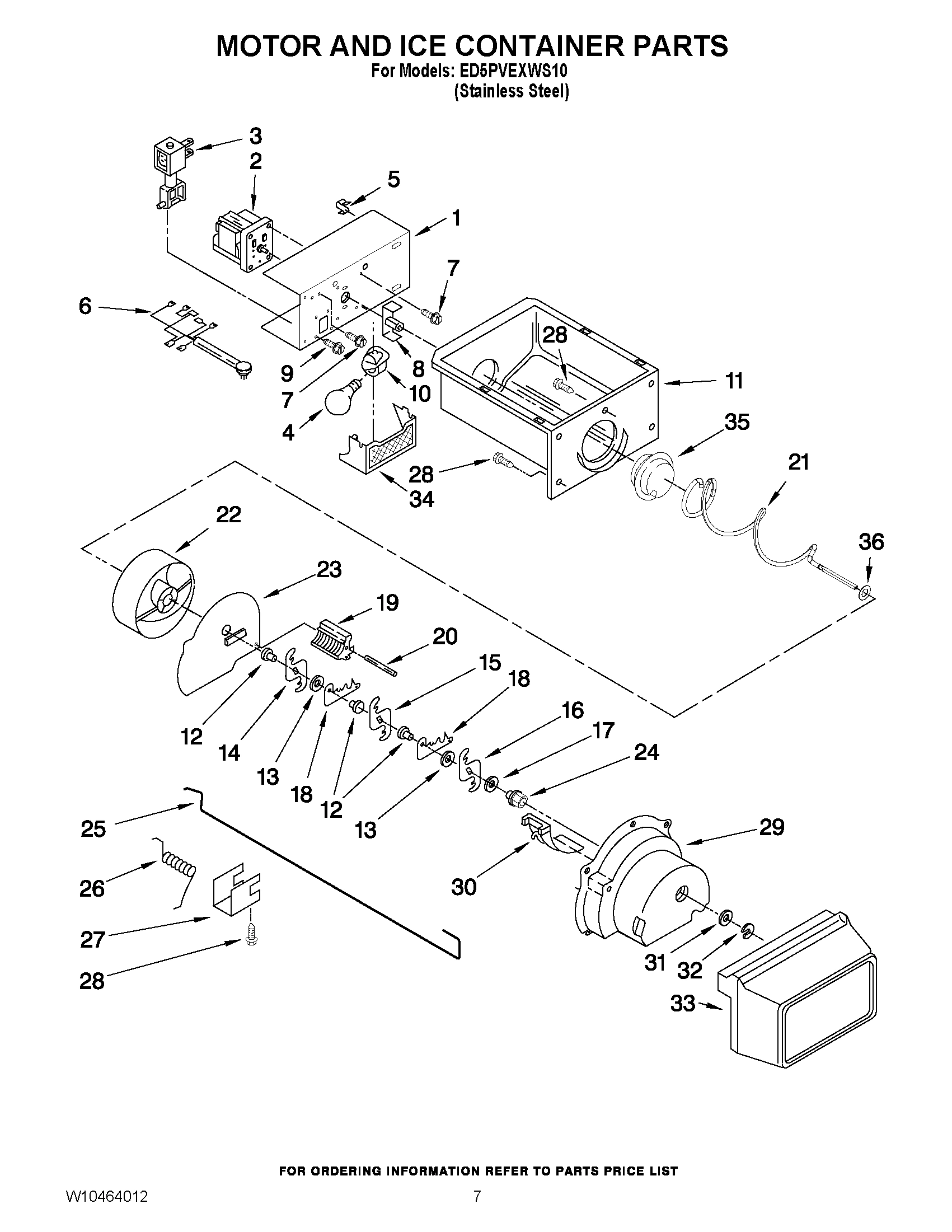 05 - MOTOR AND ICE CONTAINER PARTS