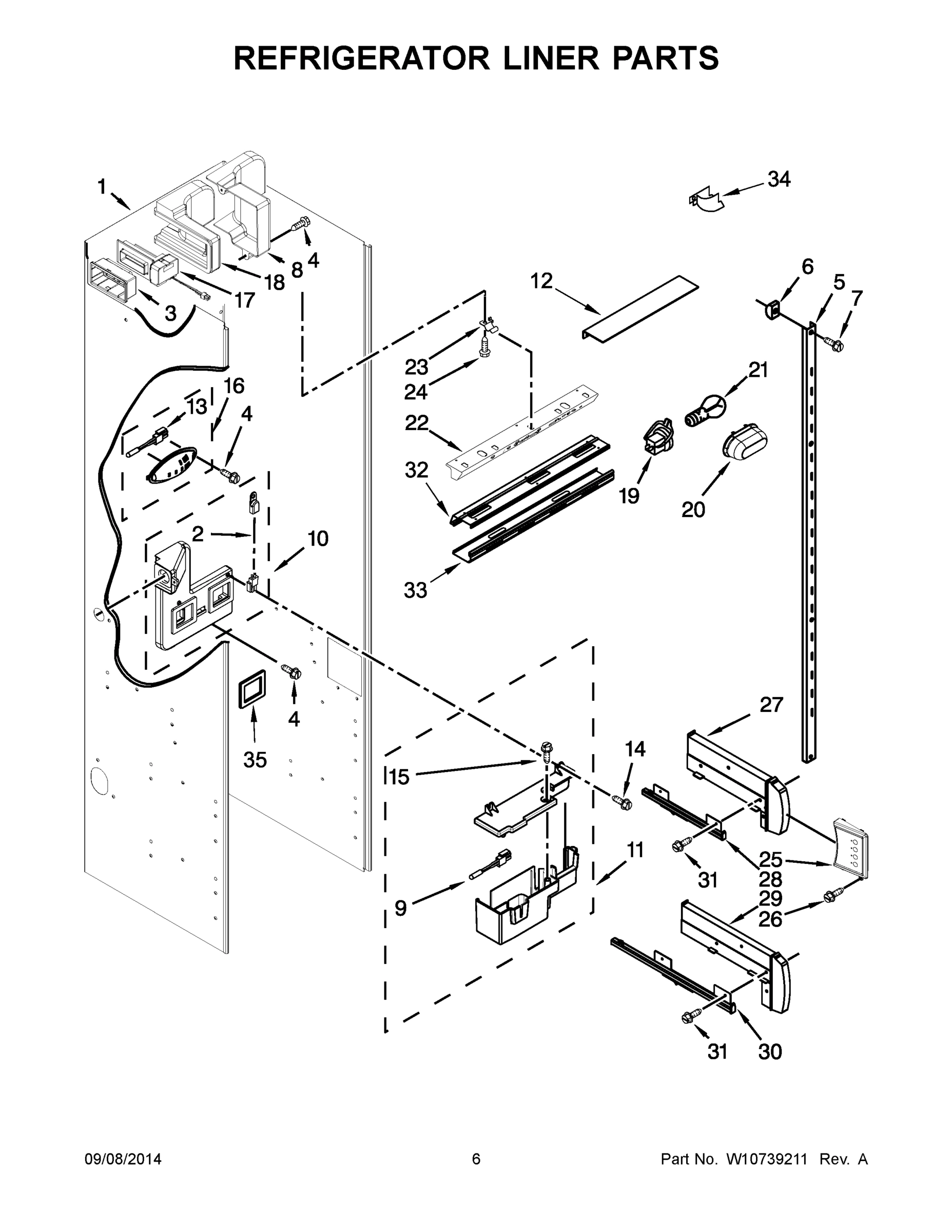 04 - REFRIGERATOR LINER PARTS