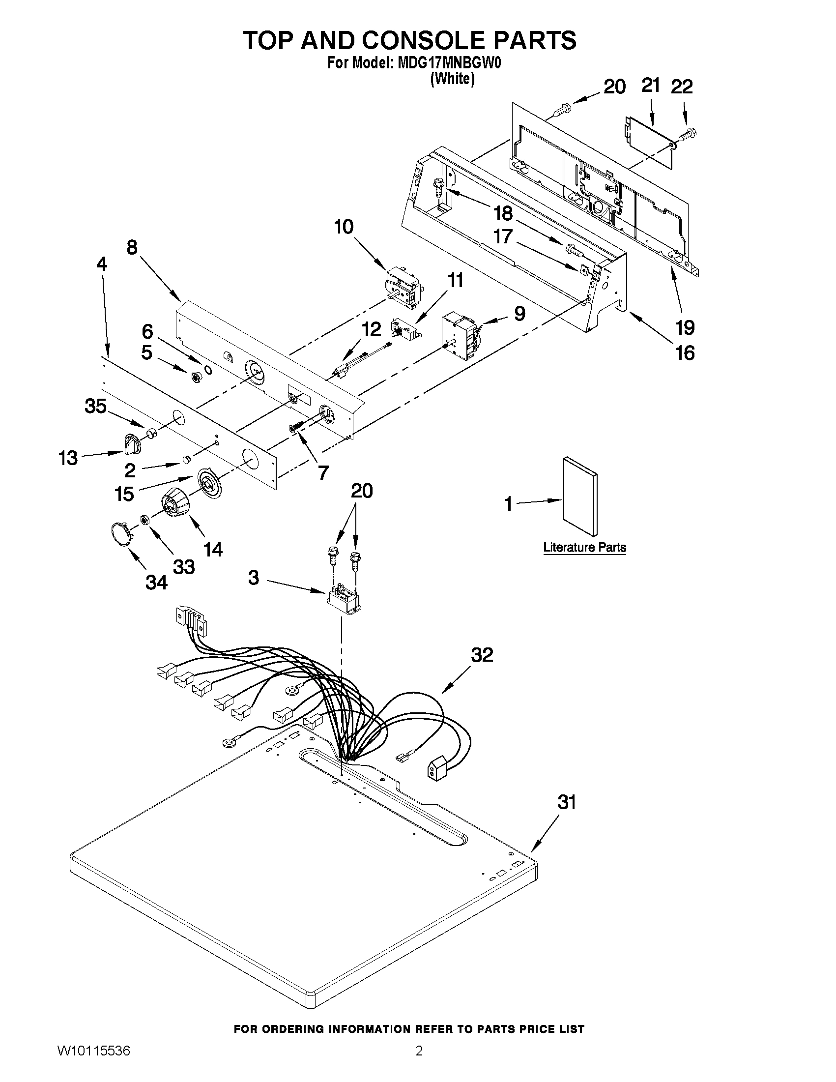 01 - TOP AND CONSOLE PARTS