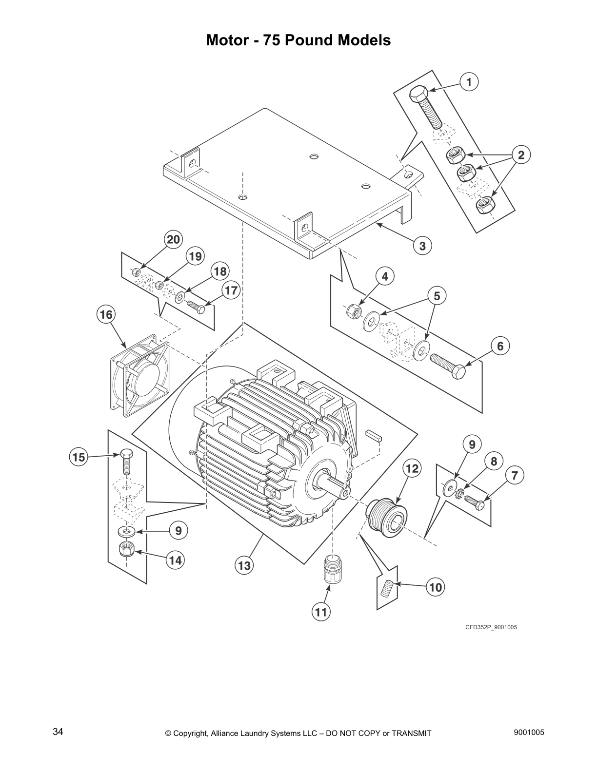 Motor - 75 Pound Models