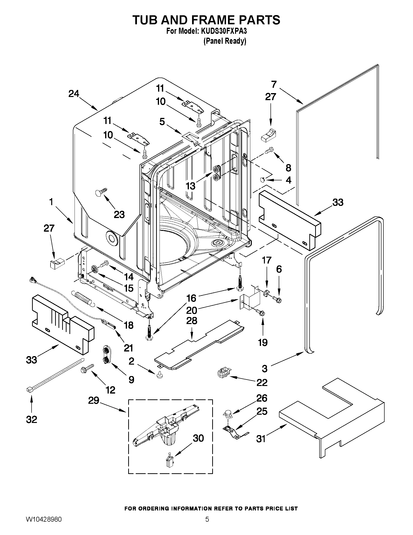 05 - TUB AND FRAME PARTS