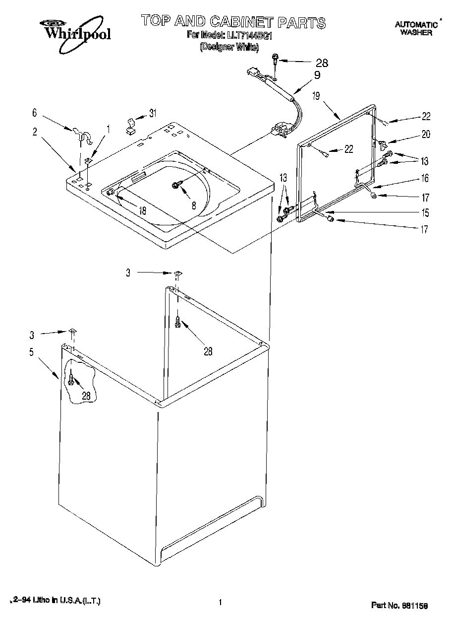 01 - TOP AND CABINET, LIT/OPTIONAL