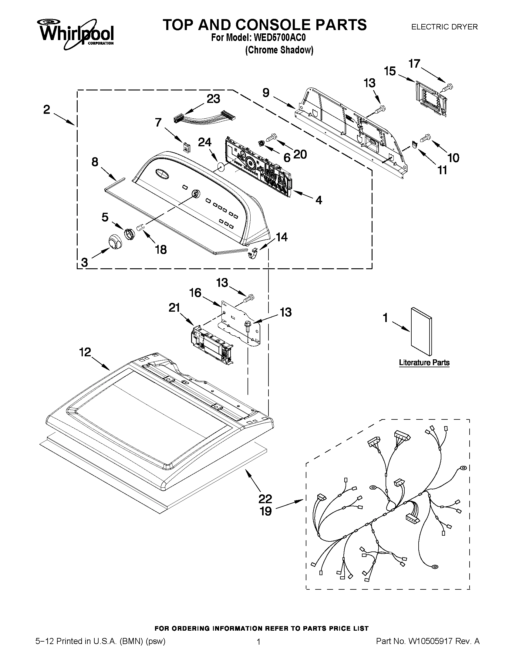 01 - TOP AND CONSOLE PARTS