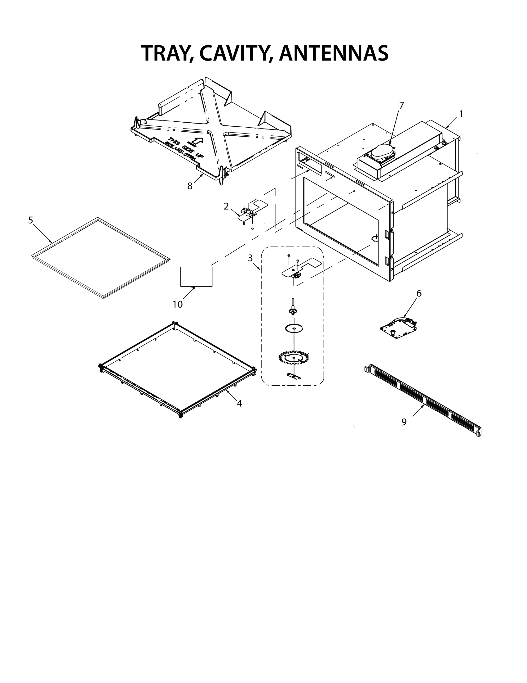 TRAY, CAVITY, ANTENNAS
