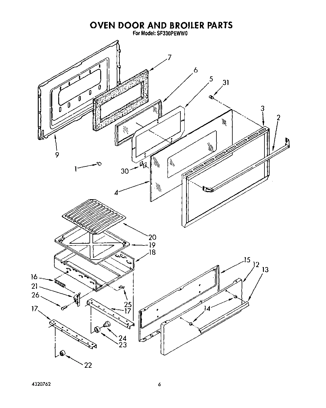 05 - OVEN DOOR AND BROILER