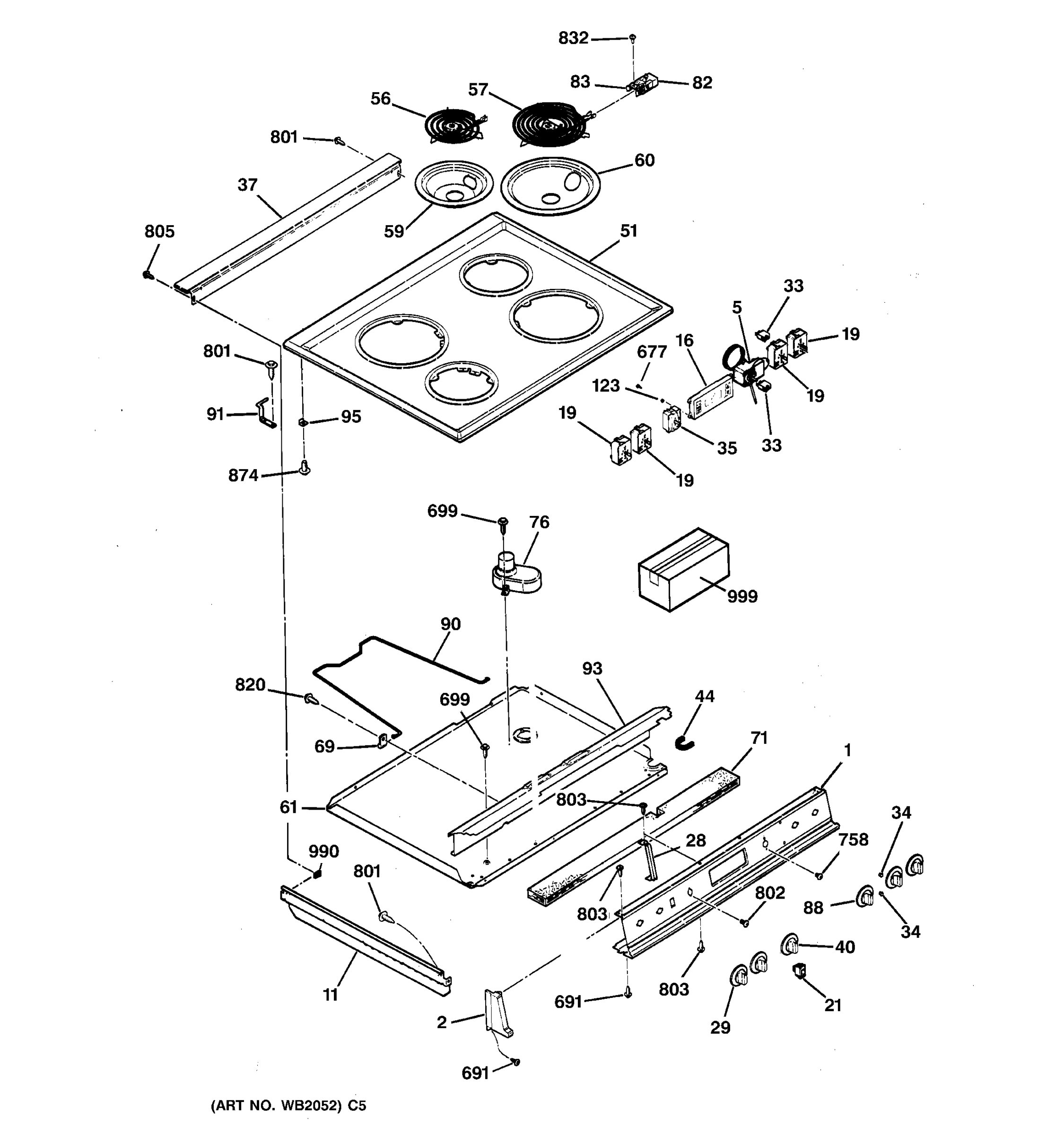 CONTROL PANEL & COOKTOP