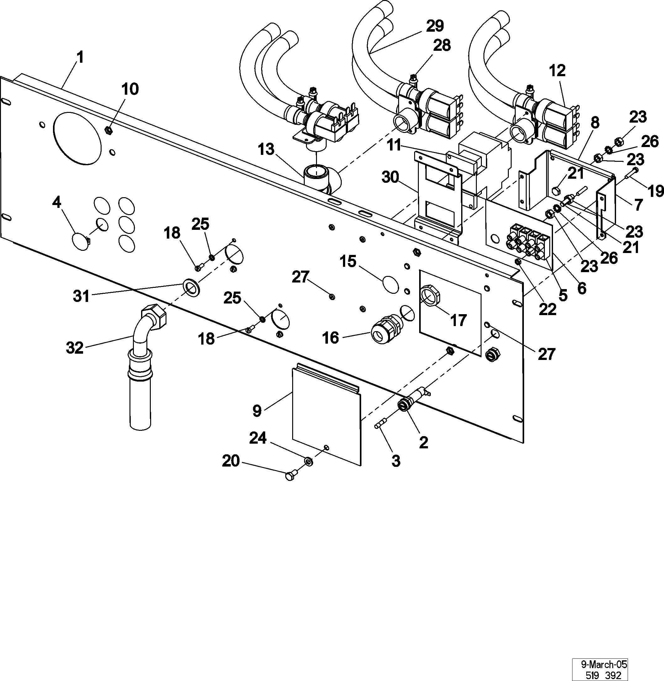 10 - WATER VALVE & REAR PANEL