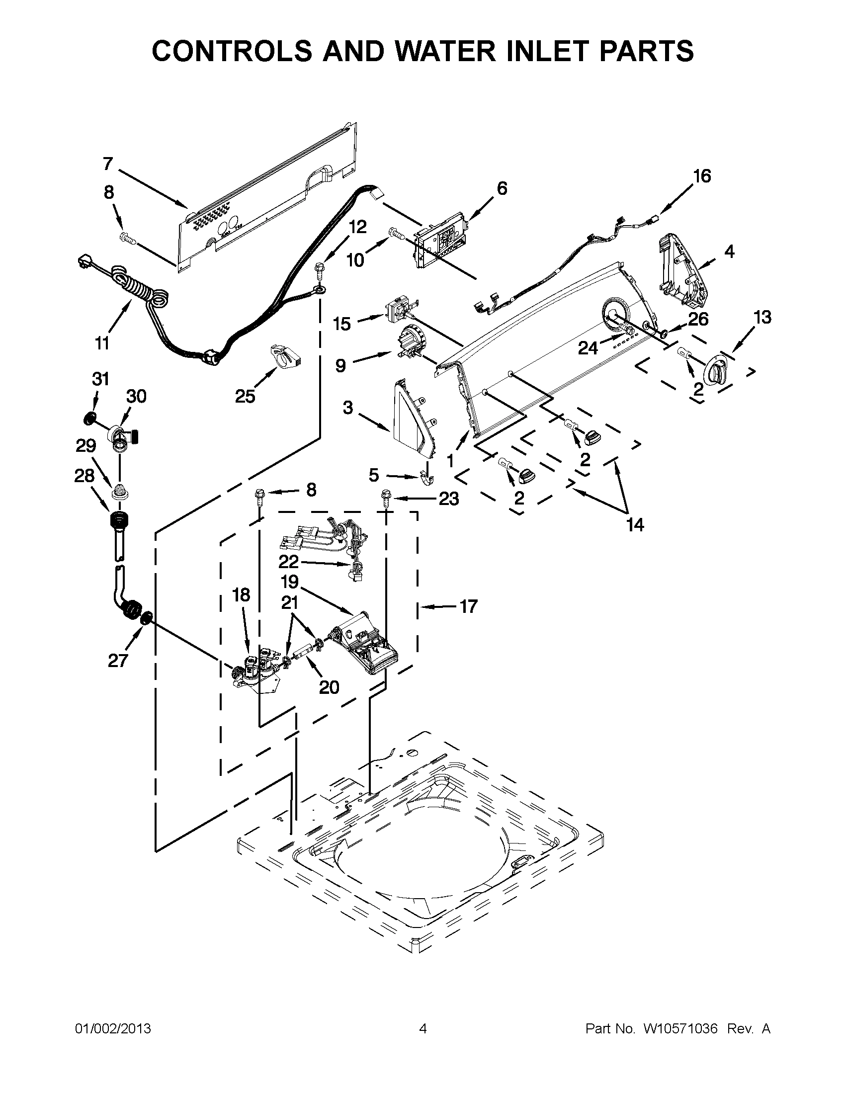 02 - CONTROLS AND WATER INLET PARTS
