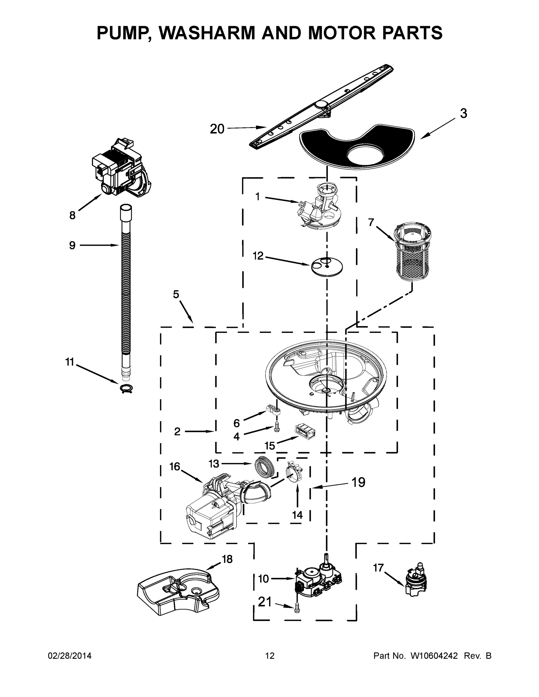 07 - PUMP, WASHARM AND MOTOR PARTS