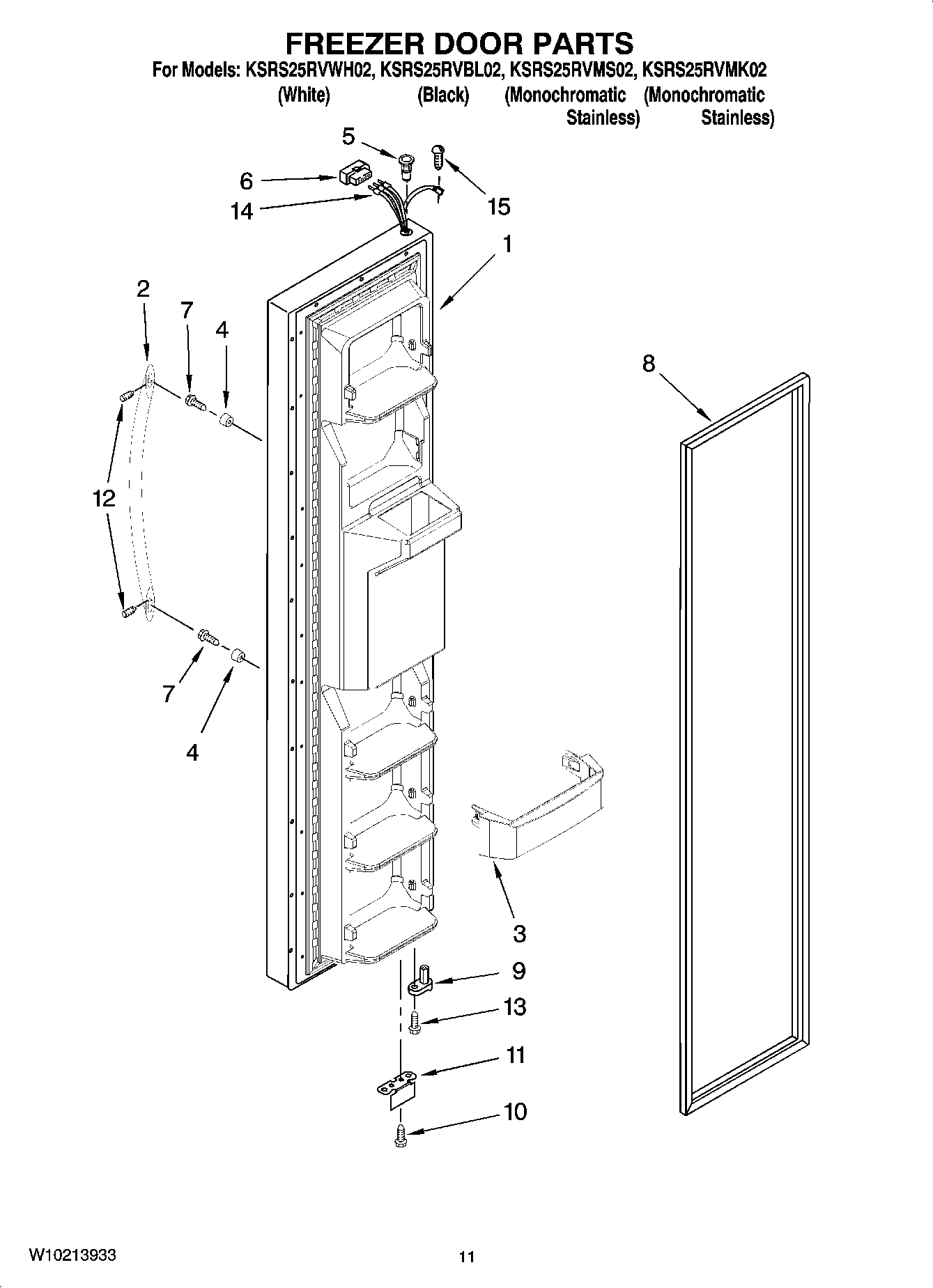 07 - FREEZER DOOR PARTS